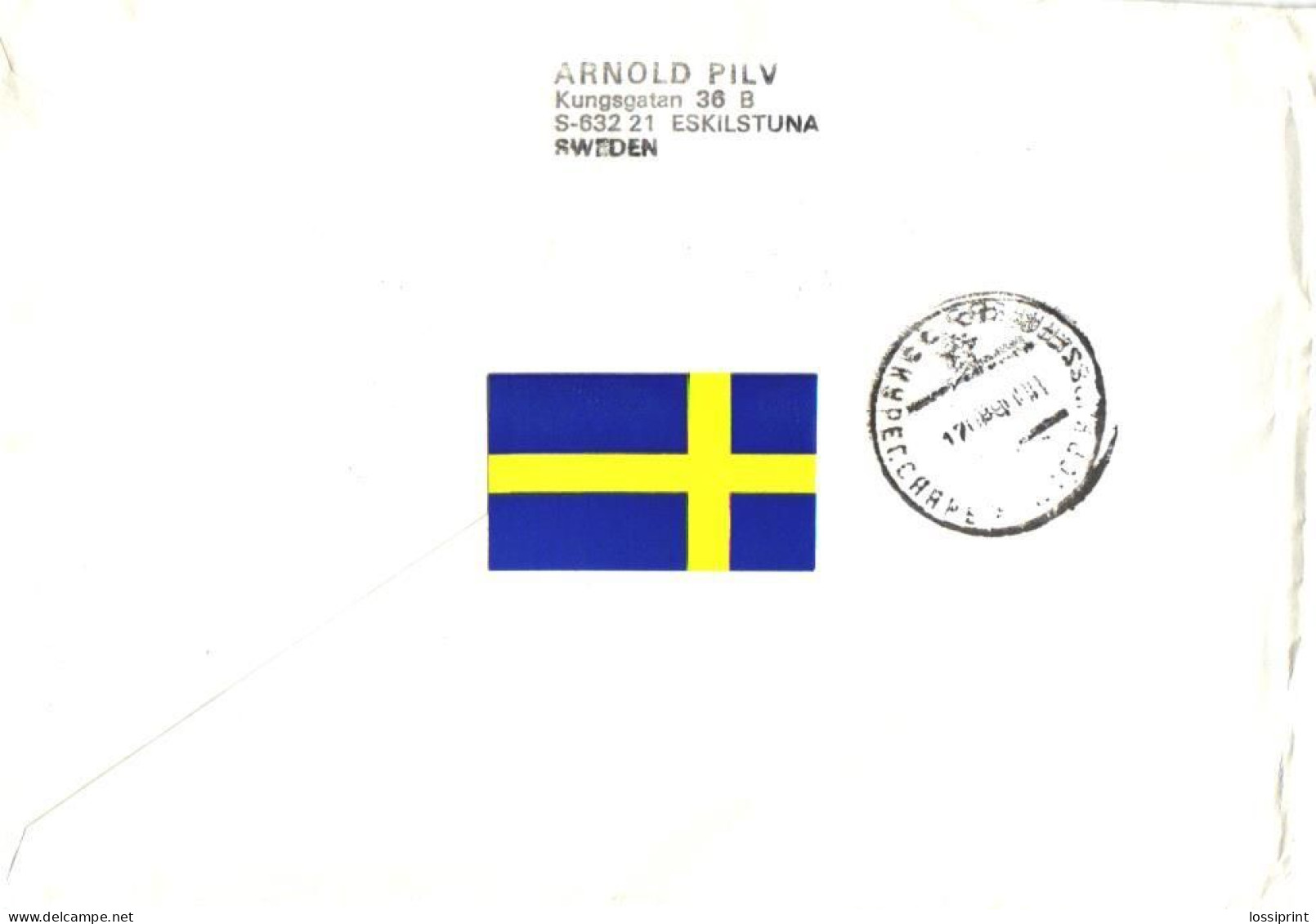 Sweden:Cover, Eskiltuna Cancellation On Stamps Strip, 1990 - Covers & Documents