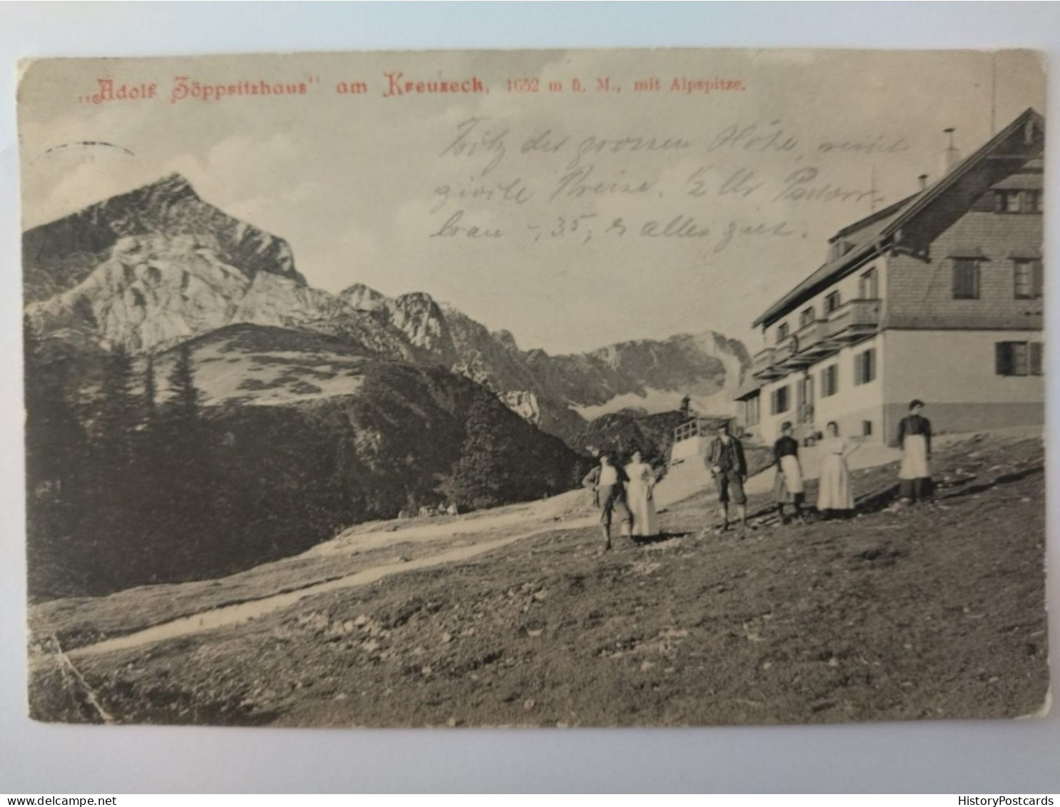 Adolf Zöppritzhaus Am Kreuzeck, Belebt, Garmisch, 1907 - Garmisch-Partenkirchen