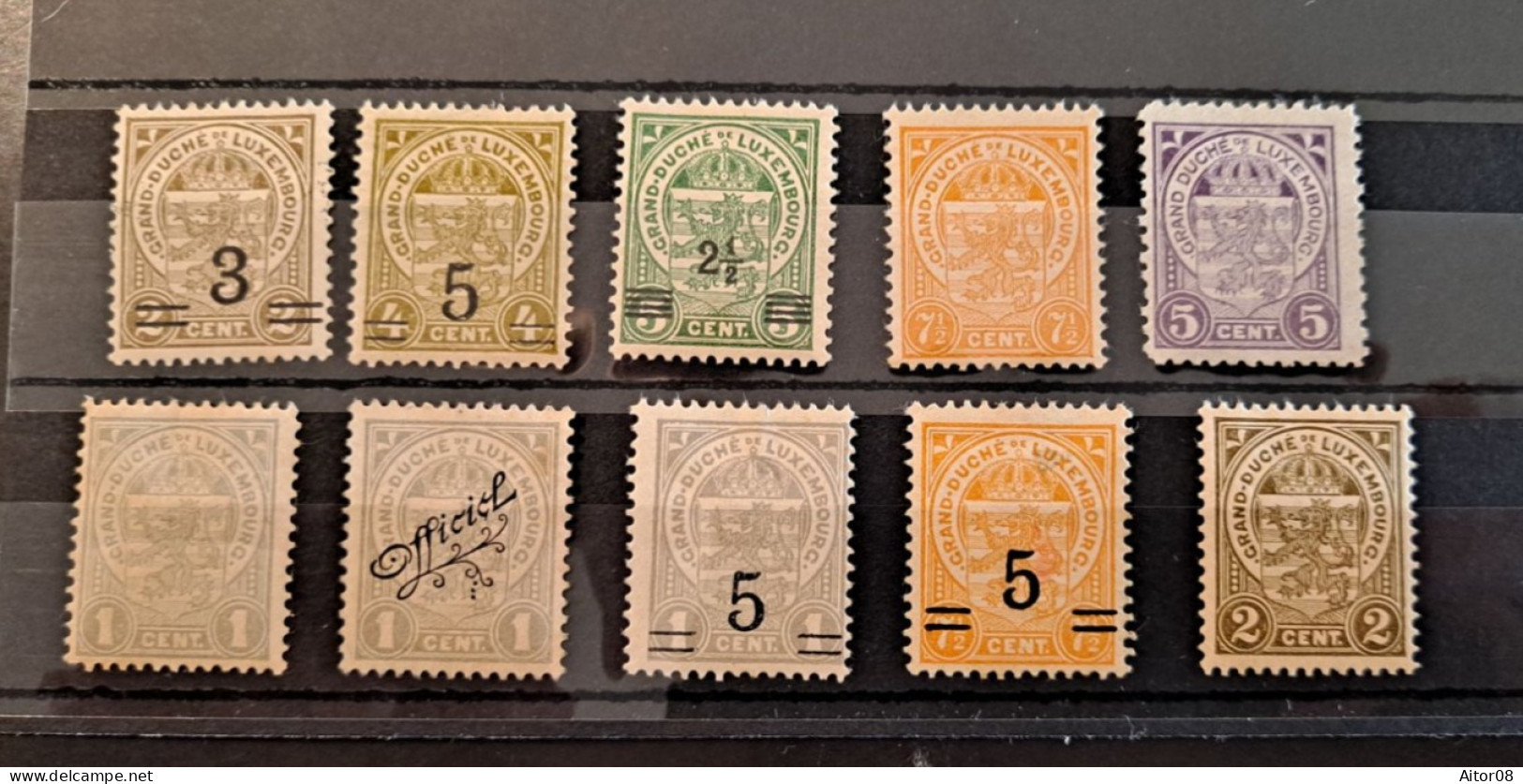 LOT DE TIMBRES NEUFS* DE 1907/19.AVEC ET SANS SURCHARGES - 1907-24 Wapenschild