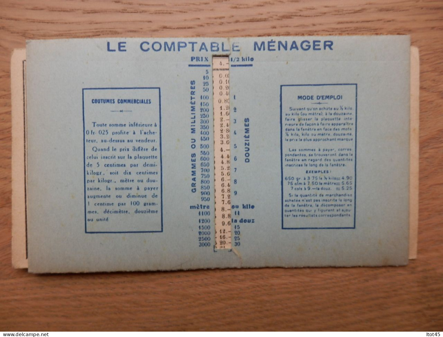 CARTE LE COMPTABLE MENAGER MEDAILLE DE VERMEIL CONCOURS LEPINE 1925 - Supplies And Equipment