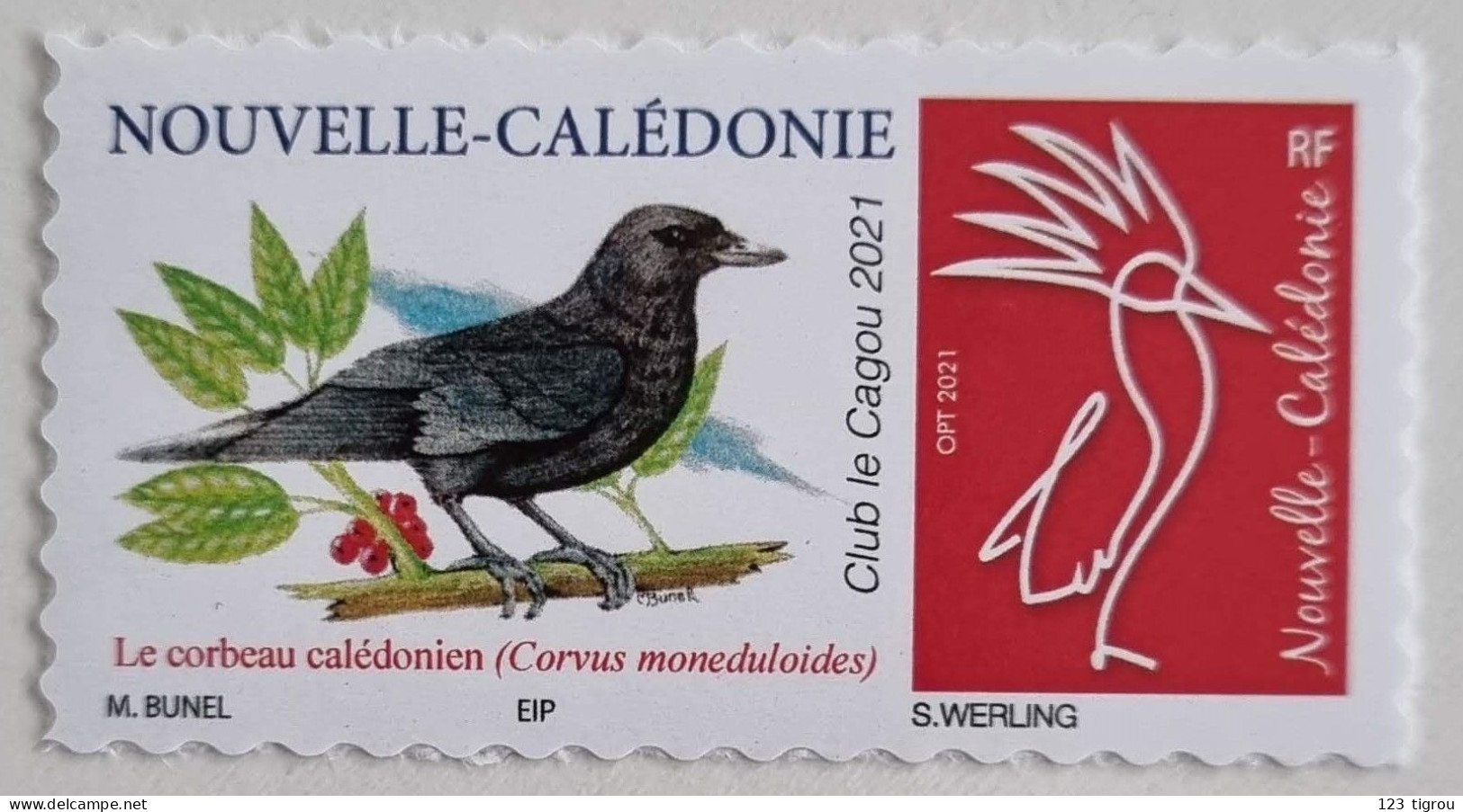 CAGOU PERSONNALISE LOGO LE CORBEAU DE M.BUNEL 2021 TB - Unused Stamps