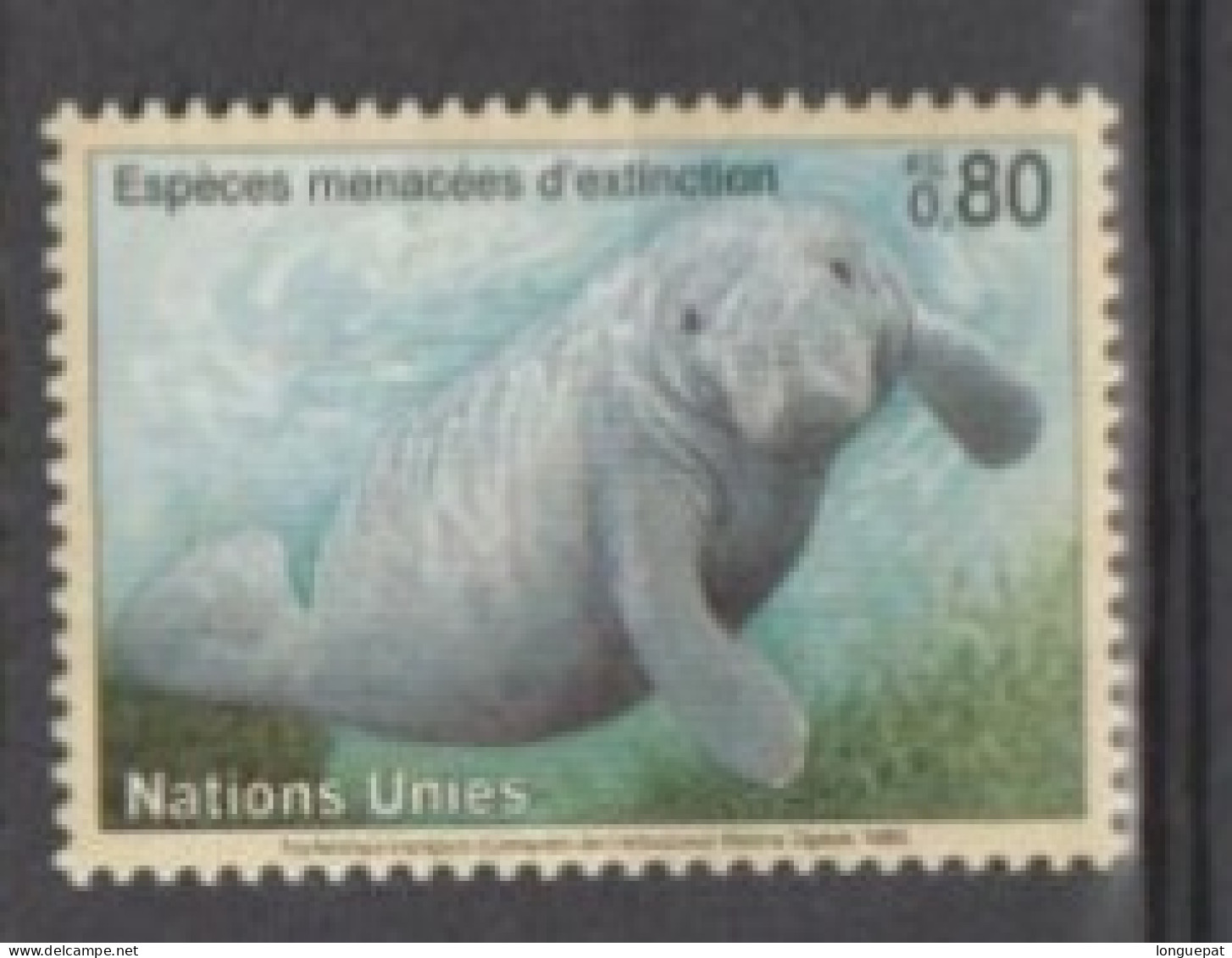 NATIOS-UNIES (GENEVE) - Faune Marine : Lamantin (Trichechus Inunguis) - Protection Des Espèces Menacées - Ongebruikt