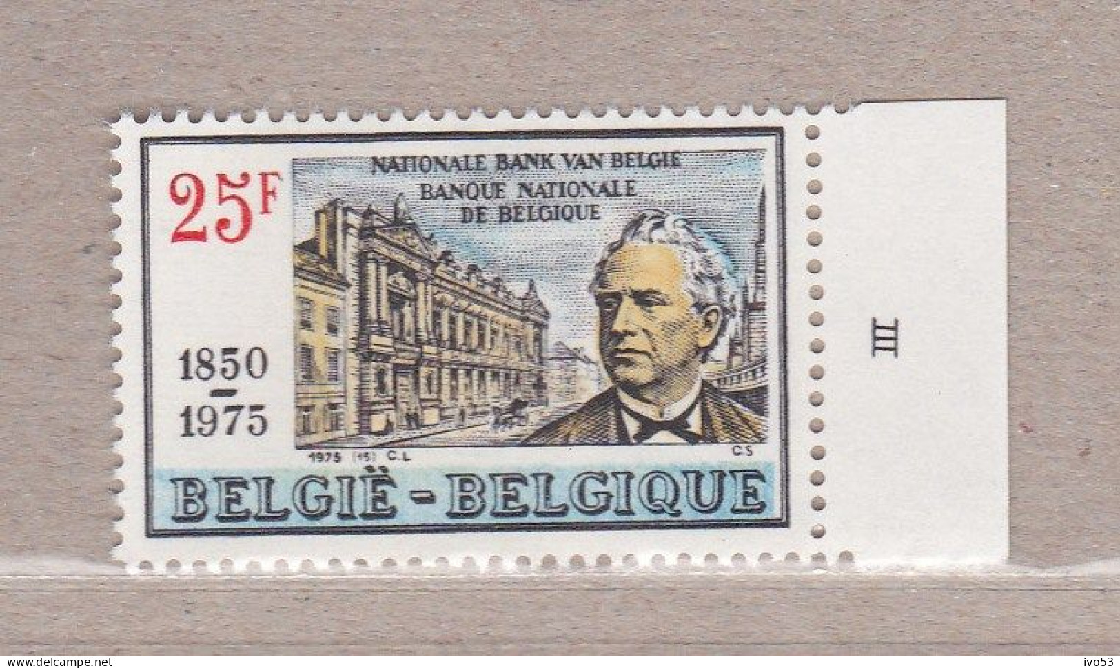 1975 Nr 1781** Plaatnummer III.Nationale Bank Van Belgie. - 1971-1980