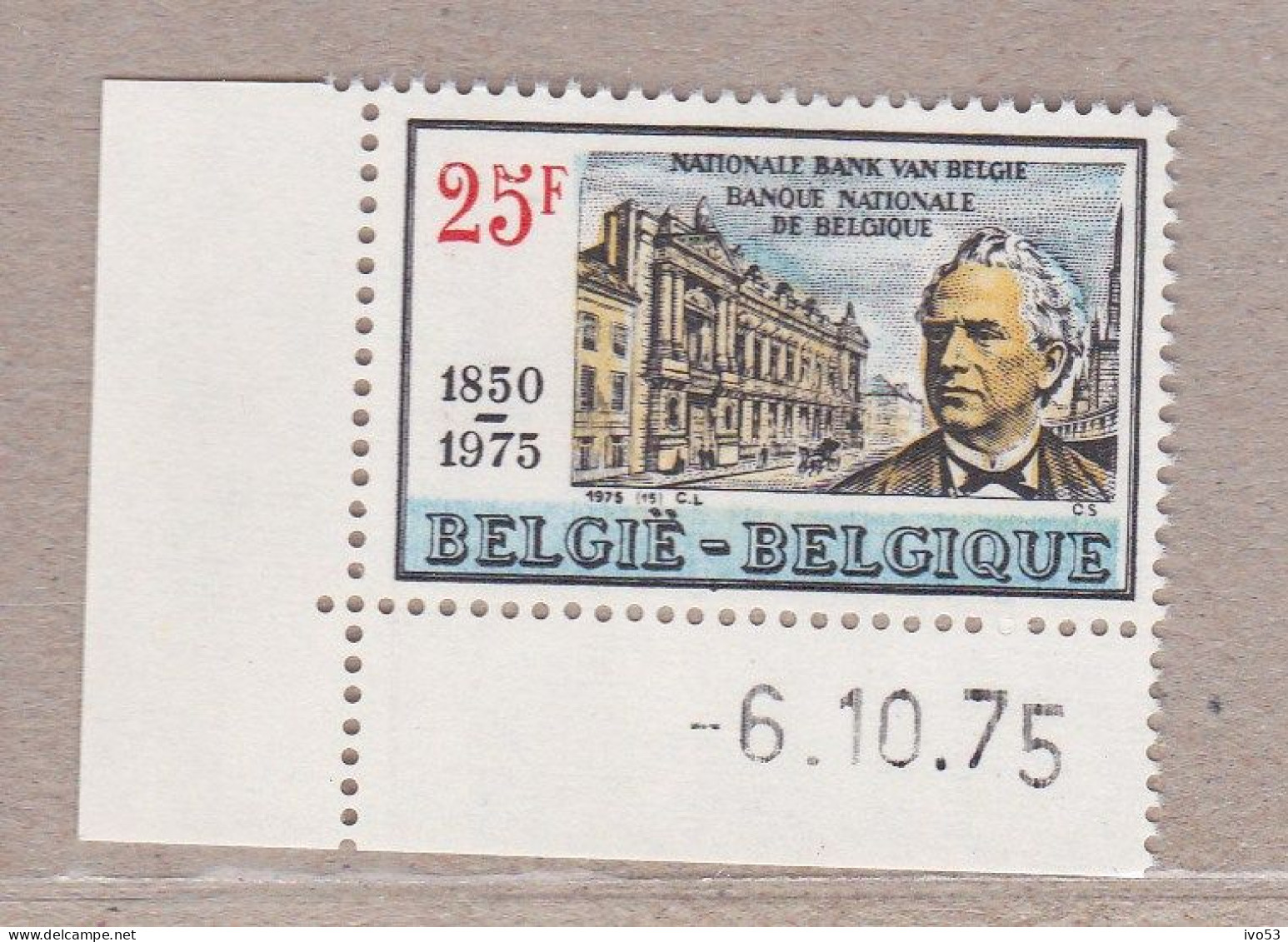 1975 Nr 1781** Drukdatum.Nationale Bank Van Belgie. - Datiert