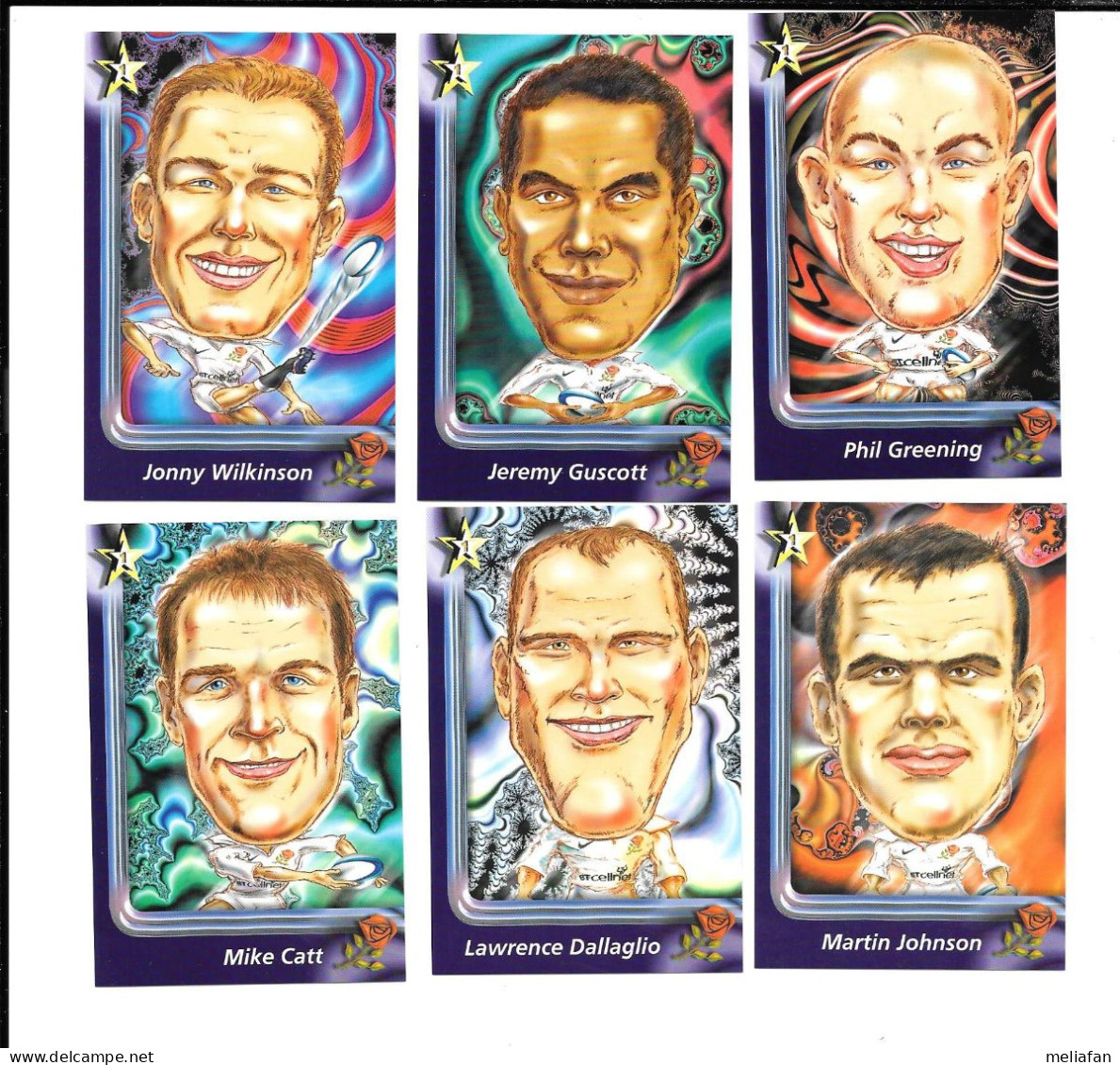 Y682 - RUGLYS CARDS - WILKINSON GUSCOTT DALLAGLIO BRACKEN HEALEY PERRY CATT GREENING COHEN... RUGBY - Rugby