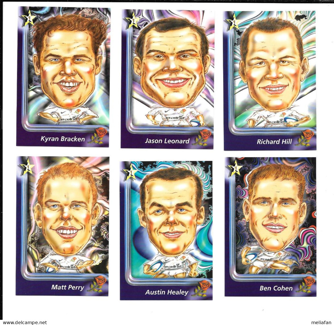 Y682 - RUGLYS CARDS - WILKINSON GUSCOTT DALLAGLIO BRACKEN HEALEY PERRY CATT GREENING COHEN... RUGBY - Rugby