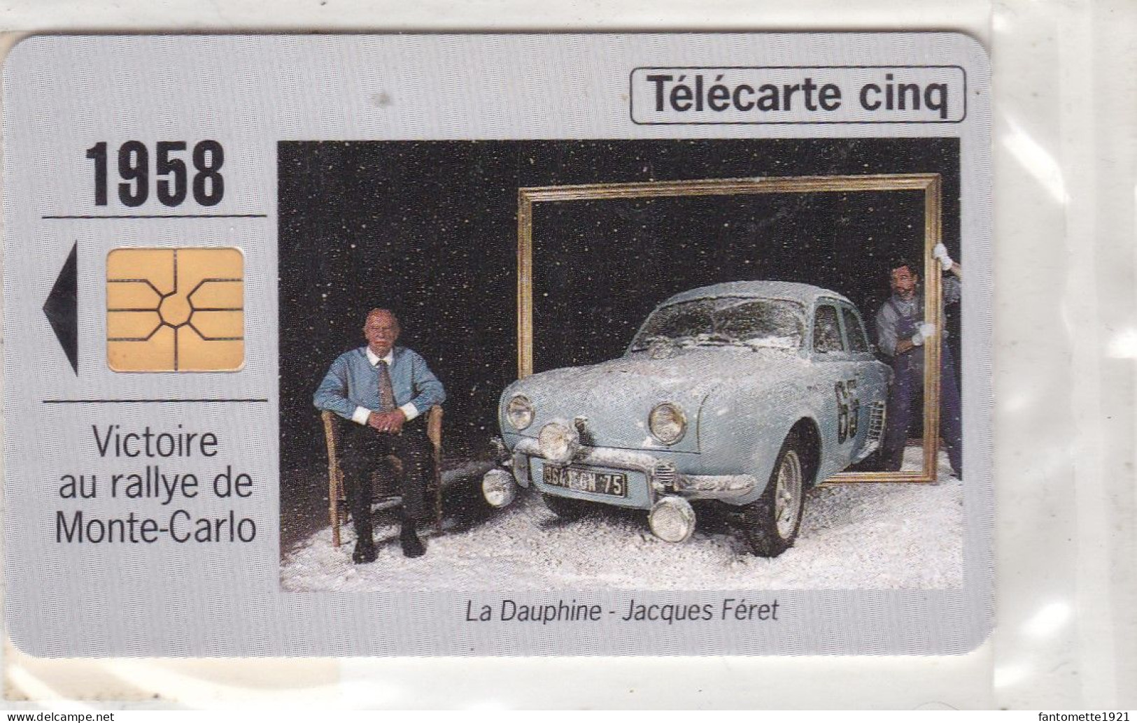 TELECARTE CINQ 1958 VICTOIRE AU RALLYE DE MONTE CARLO I/NSB (dil40) - 5 Unités