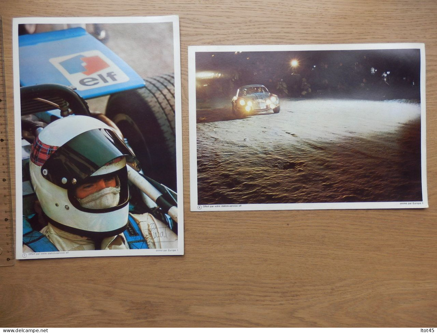 LOT DE 8 IMAGES FORMAT A4 ALPINE RENAULT MATRA ELF BELTOISE PRESCAROLO