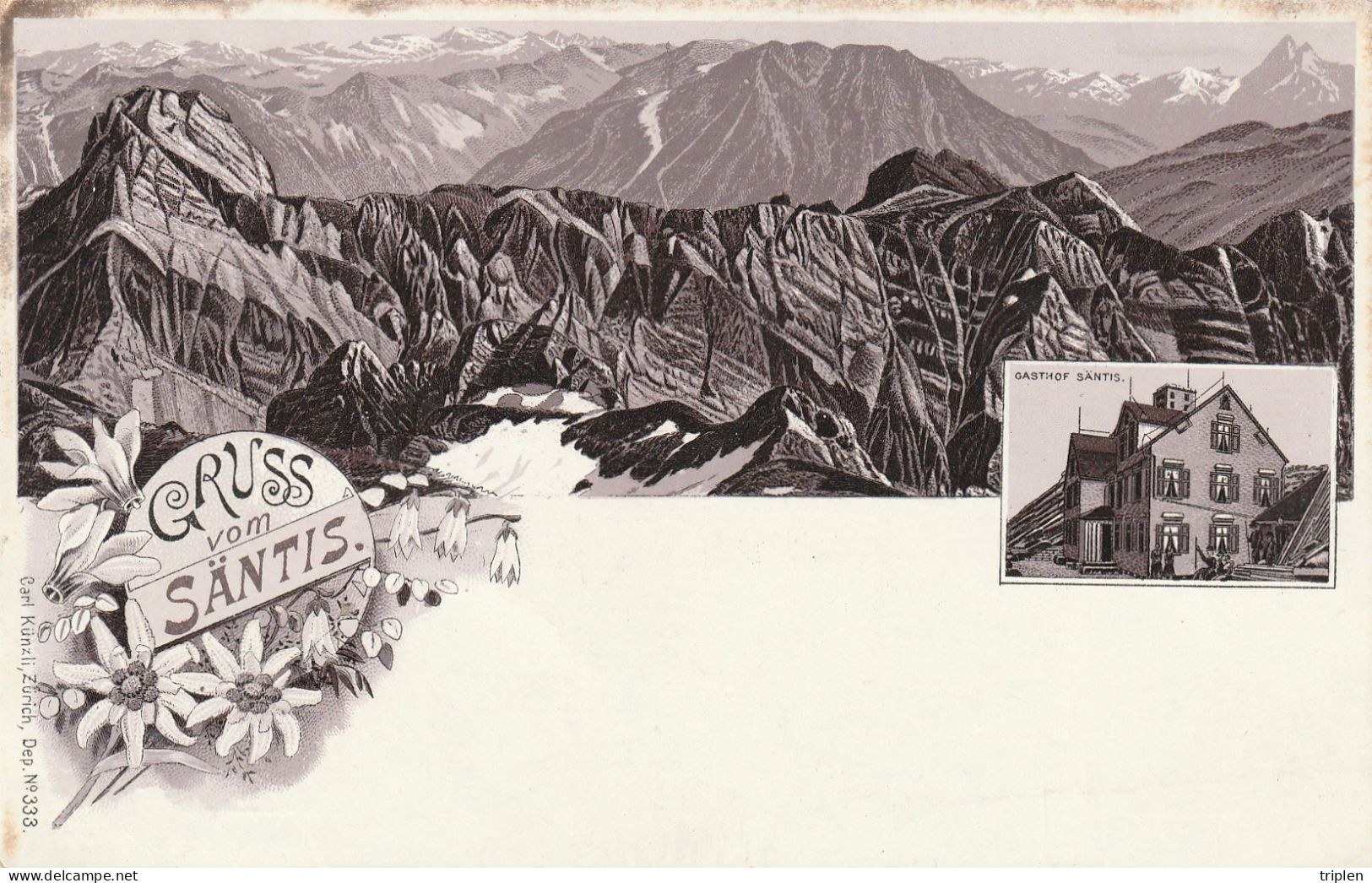 Gruss Vom Säntis - Gasthof Säntis - Litho - Schwende