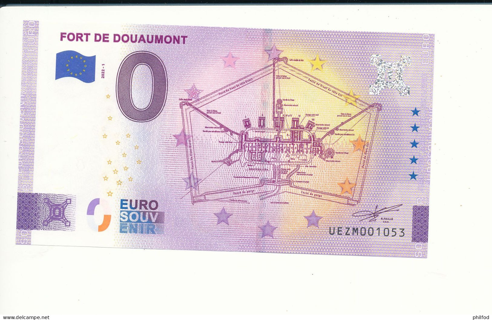 Billet Touristique  0 Euro  - FORT DE DOUAUMONT -  2022-1 -  UEZM -  N° 1053 - Altri & Non Classificati