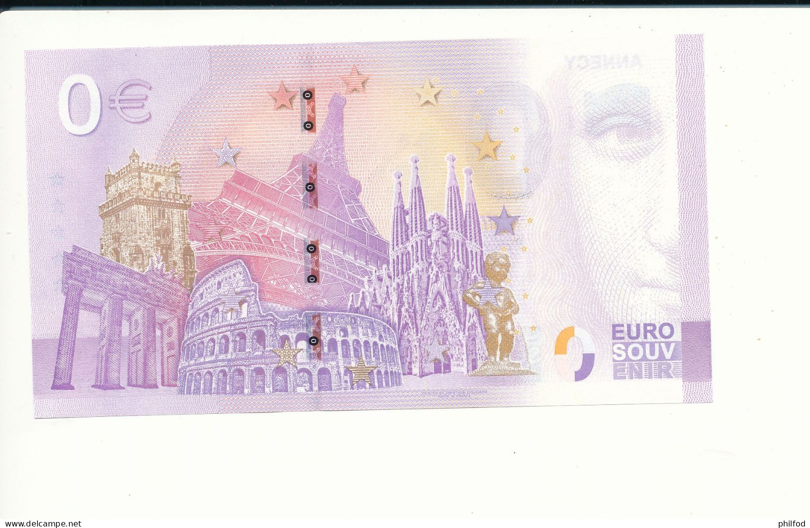 Billet Touristique  0 Euro  - ANNECY -  2022-1 -  UEZS -  N° 757 - Autres & Non Classés