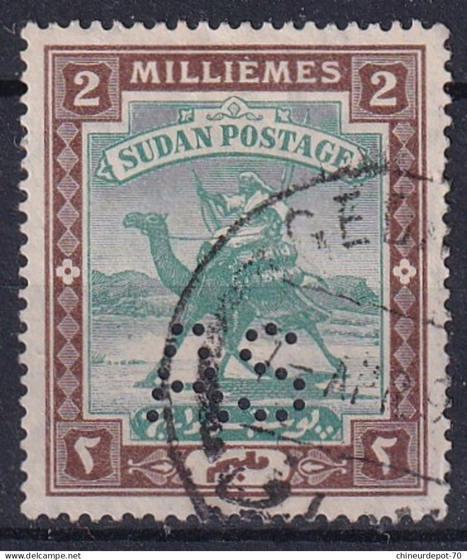 SUDAN Chameaux Dromadaire Perforé Perforation AS - Soudan (...-1951)