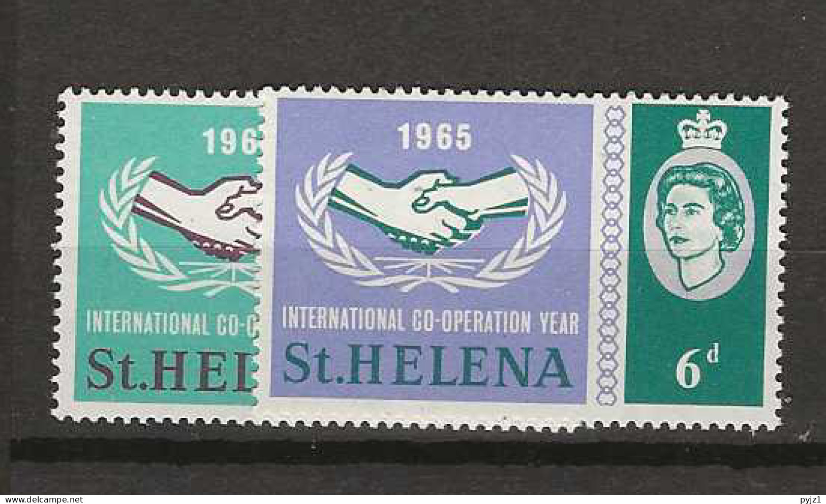 1965 MNH Saint Helena Mi 169-70 Postfris** - Saint Helena Island