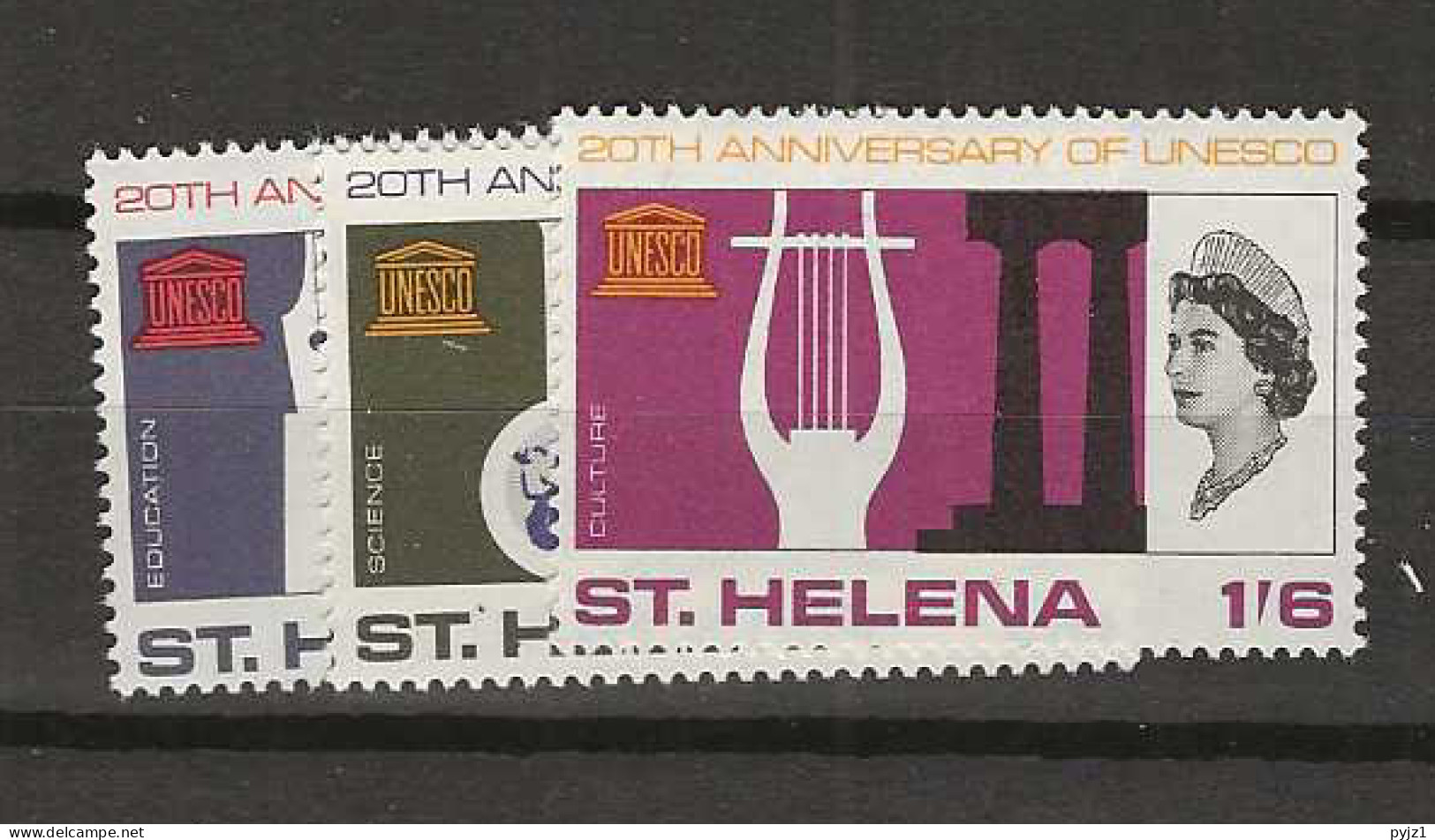 1966 MNH Saint Helena Mi 179-81 Postfris** - Saint Helena Island