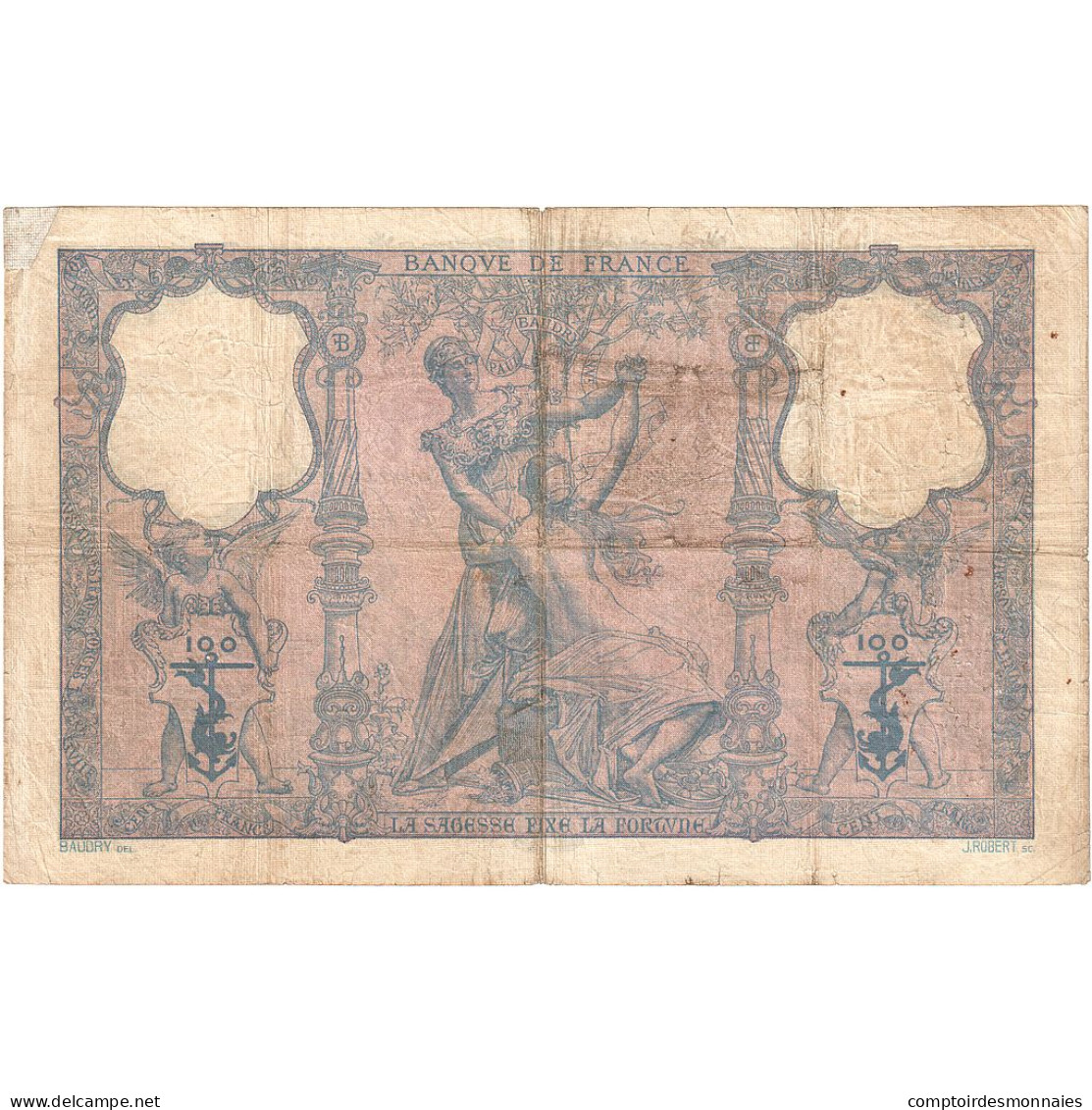 France, 100 Francs, Bleu Et Rose, 1907, C.4850, TB, Fayette:21.21, KM:65d - 100 F 1888-1909 ''Bleu Et Rose''