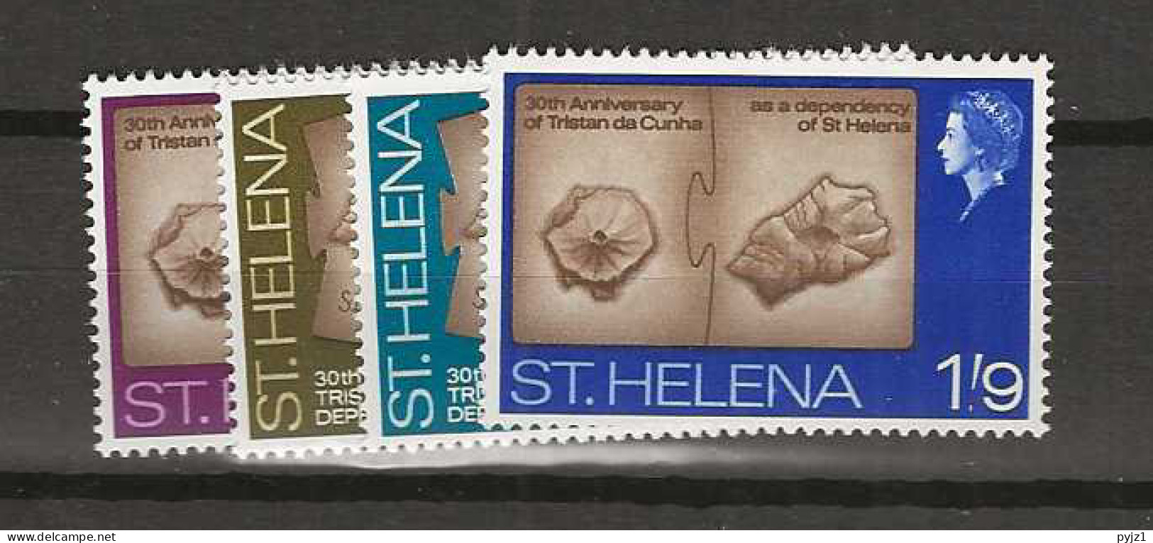 1968 MNH Saint Helena Mi 188-91 Postfris** - Saint Helena Island