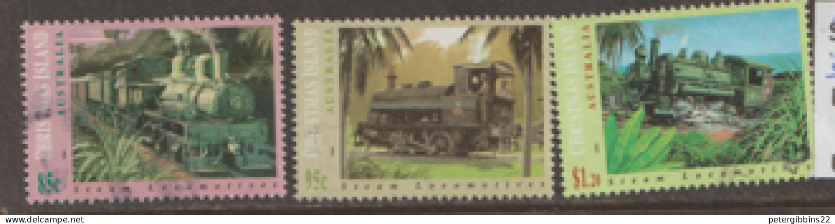 Christmas  Islands  1996   SG 489-91  Steam Locomotives  Fine Used - Christmas Island
