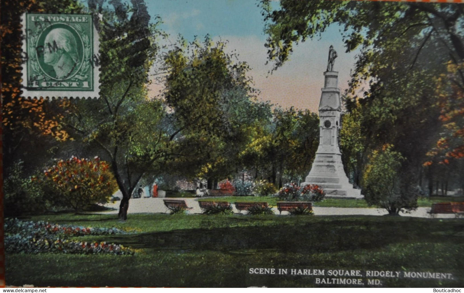 Ridgely Monument In Harlem Square In Baltimore (1914) - Baltimore