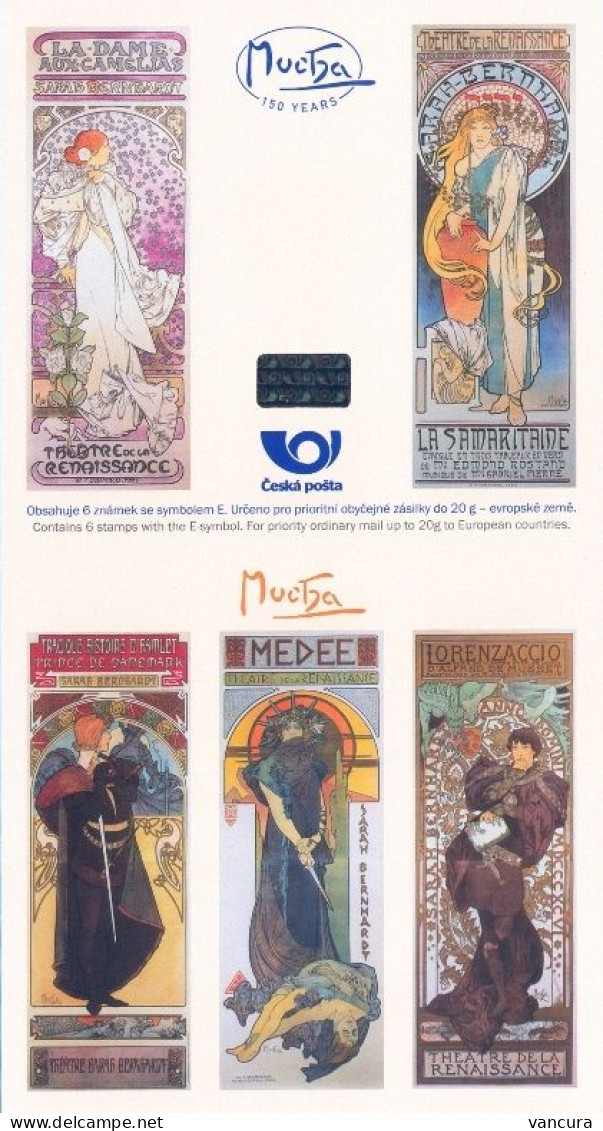 Booklet 634 (1st Edition) Czech Republic Alfons Mucha - Medee 2010 Theatre - Unused Stamps