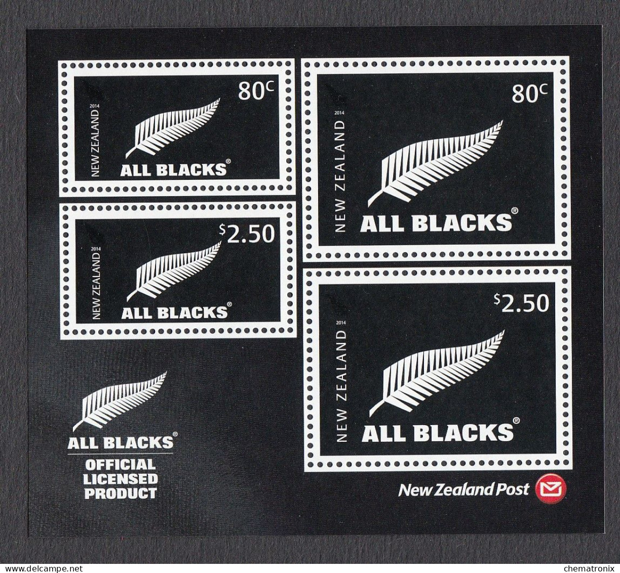 New Zealand 2014 - All Blacks - Set+m/s - MNH ** - Unused Stamps