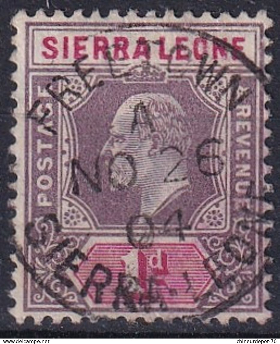 Sierra Leone Roi King Cachet Central Freetown 1904 - Sierra Leona (...-1960)