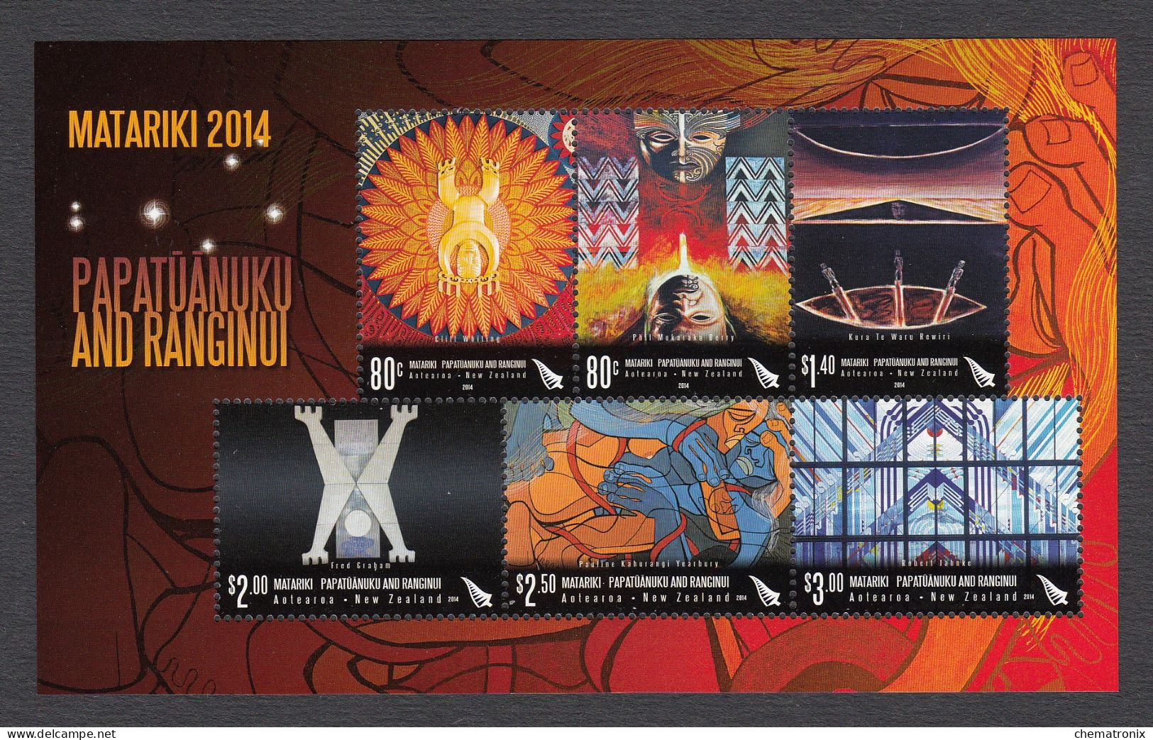 New Zealand 2014 - Matariki (Maori New Year) Set+m/s - MNH ** - Unused Stamps