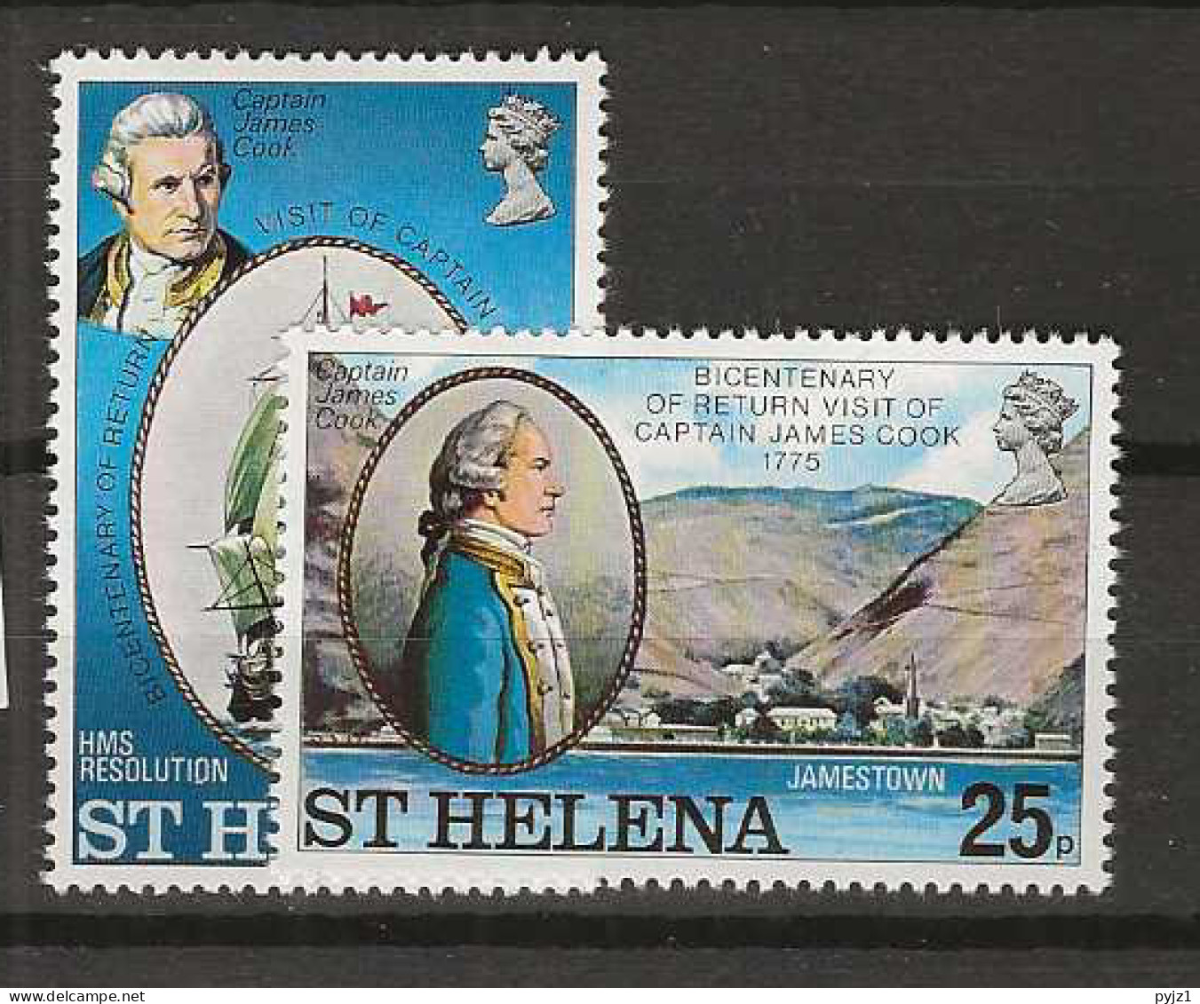 1975 MNH Saint Helena Mi 274-75 Postfris** - Saint Helena Island
