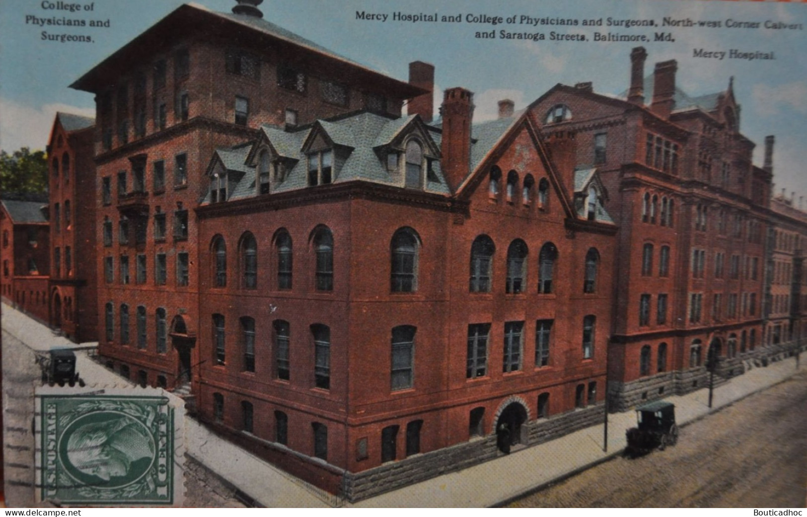 Mercy Hospital In Saratoga Street In Baltimore (1914) - Baltimore