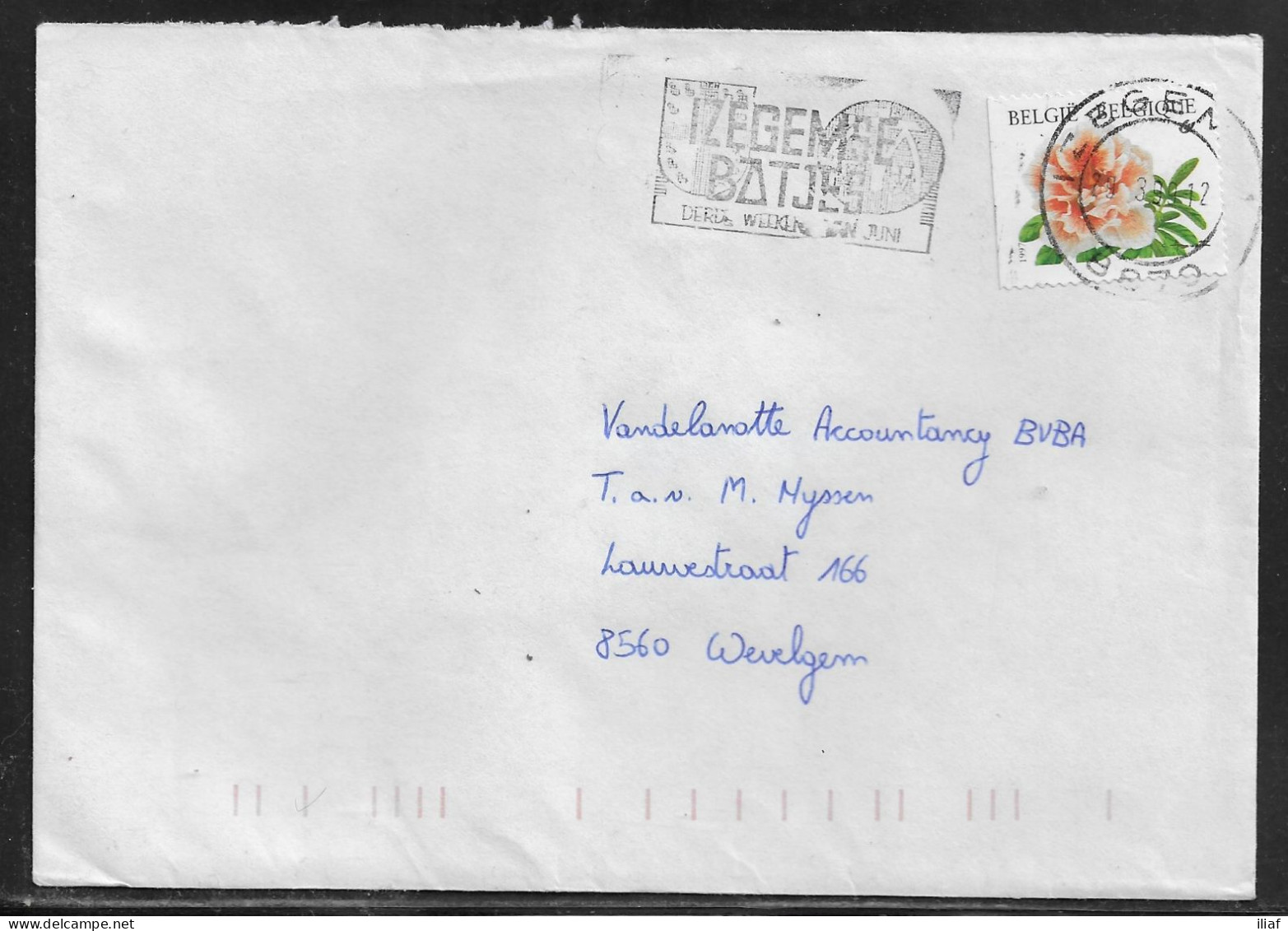 Belgium. Stamp Mi. 2784 On Letter Sent From Izegem On 29.03.1999 For Wevelgem - Briefe U. Dokumente