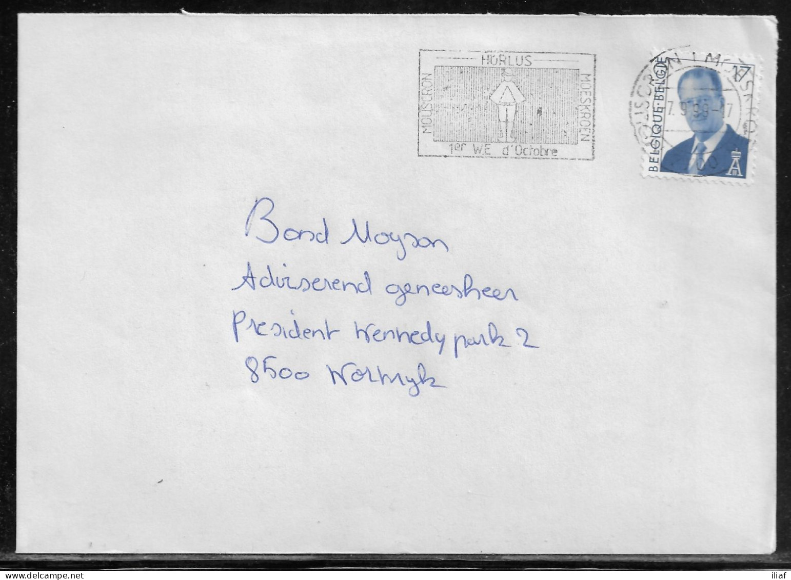 Belgium. Stamp Mi. 2732 On Letter Sent From Mouscron On 7.09.1999 For Kortryk - Storia Postale