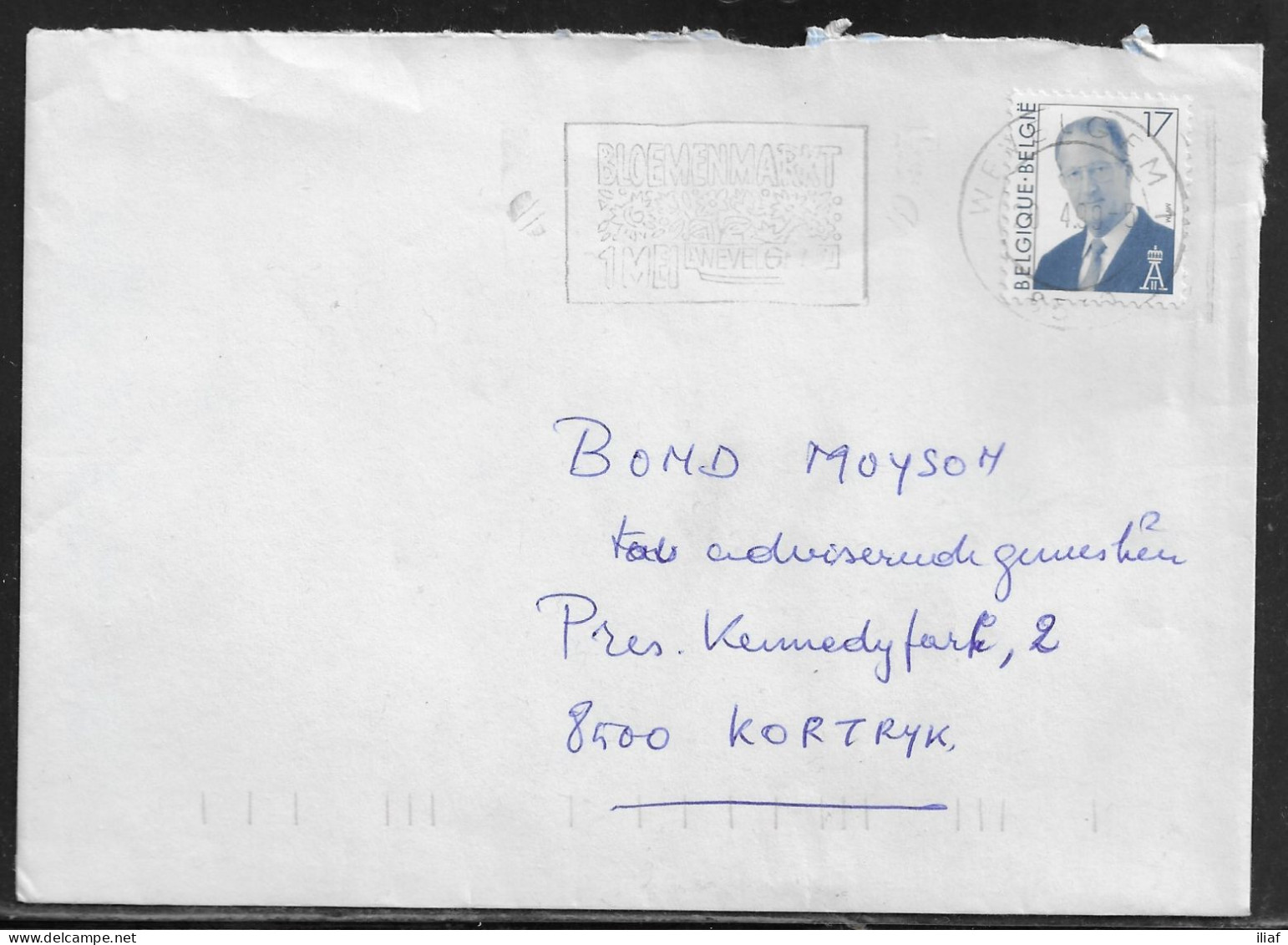 Belgium. Stamp Mi. 2732 On Letter Sent From Wevelgem On 20.04.1999 For Kortryk - Covers & Documents