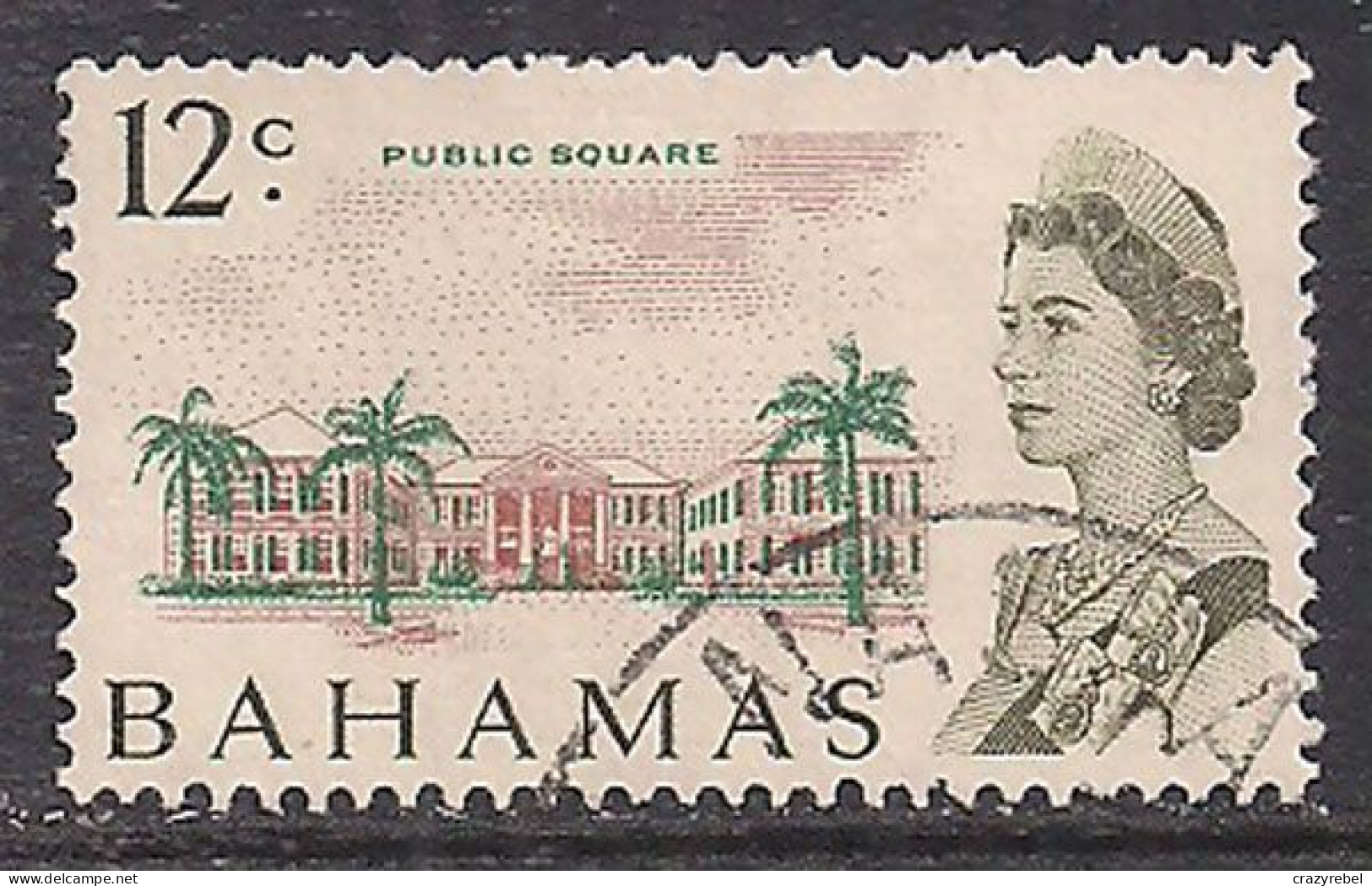 Bahamas 1967/71 QE2 12cents Building SG 303 Used ( F398 ) - 1963-1973 Autonomia Interna