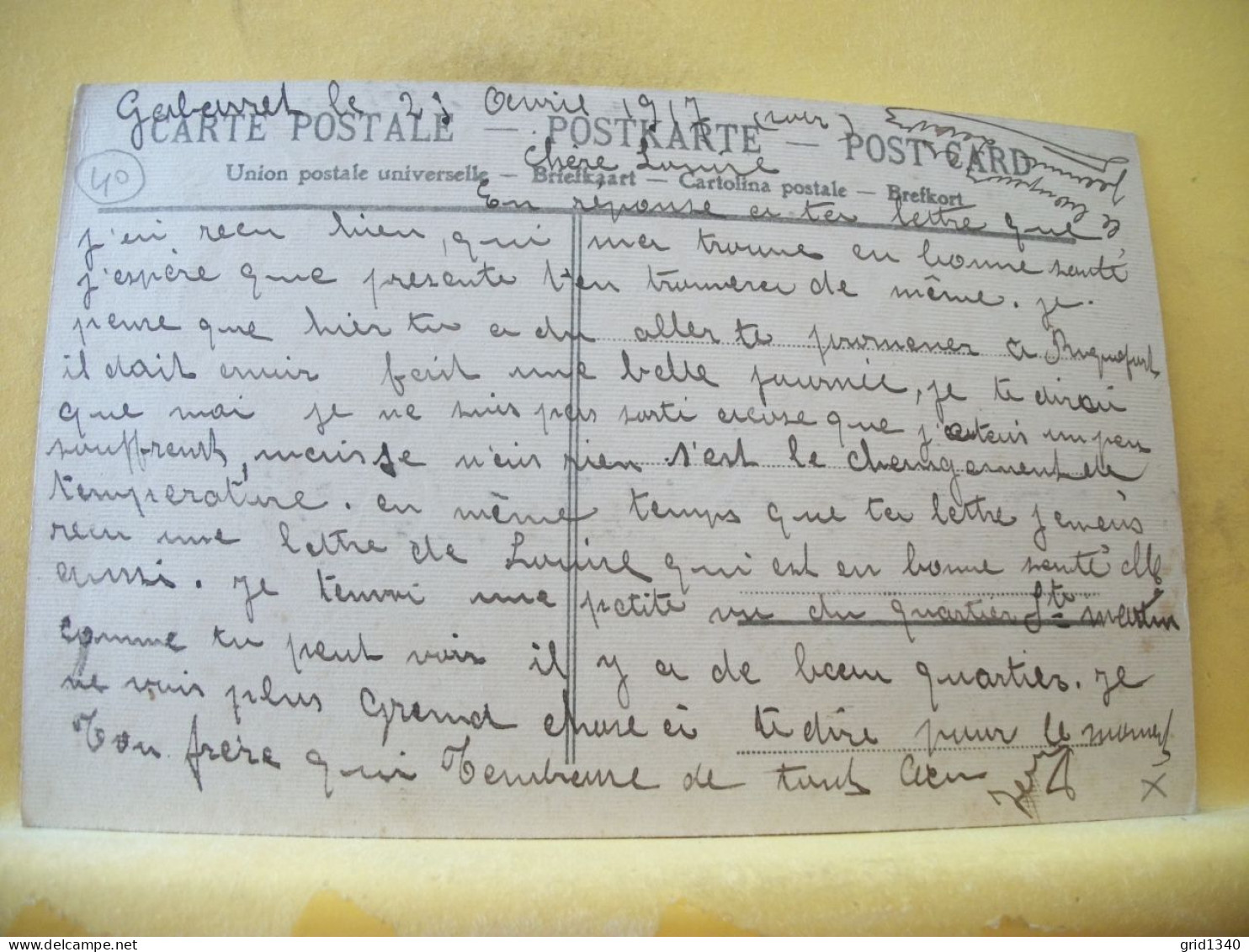 40 1126 CPA COLORISEE. 1917 - 40 GABARRET - AVENUE DES ARENES - ANIMATION - Gabarret