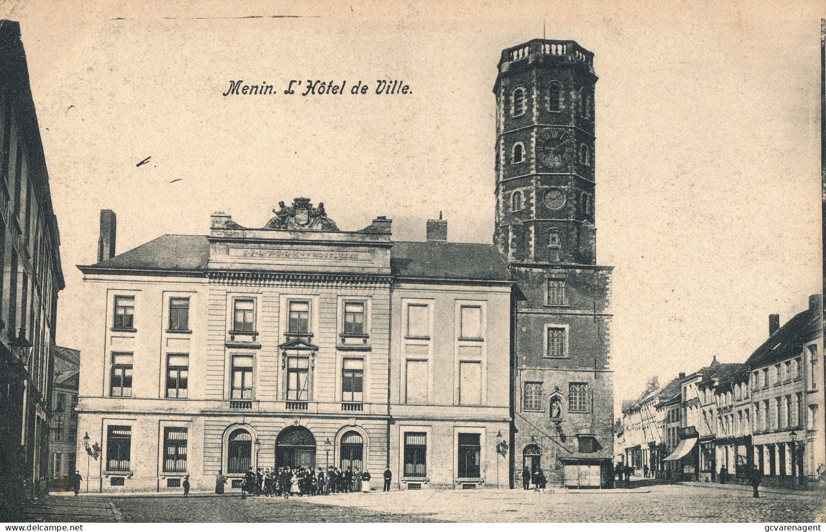 MENEN  L'HOTEL DE VILLE      2 SCANS - Menen