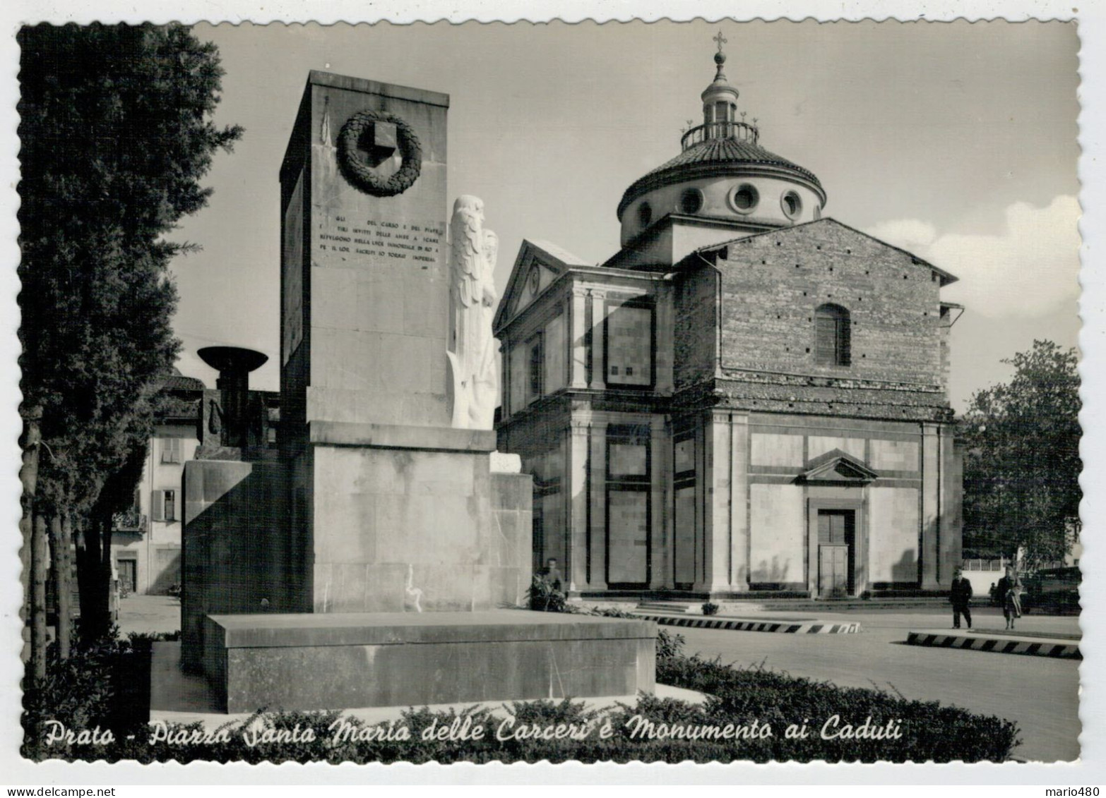 PRATO   PIAZZA  SANTA  MARIA  DELLE  CARCERI   E MONUMENTO AI  CADUTI  (NUOVA) - Prato