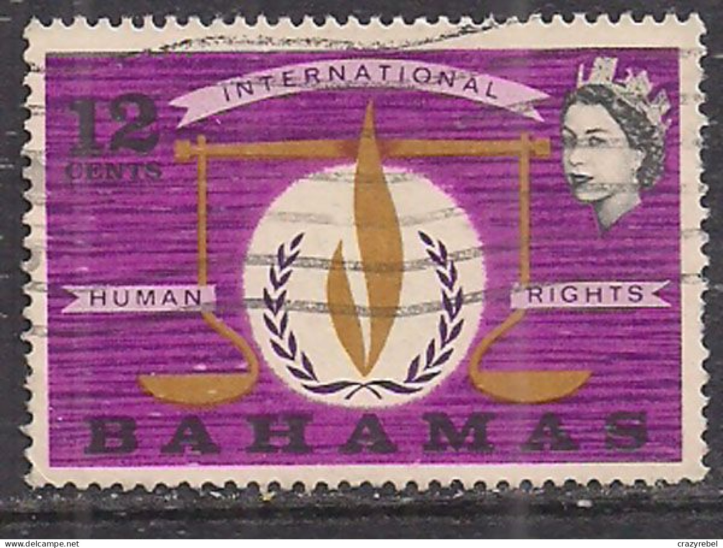 Bahamas 1968 QE2 12cents SG 313 Used ( G587 ) - 1963-1973 Autonomia Interna