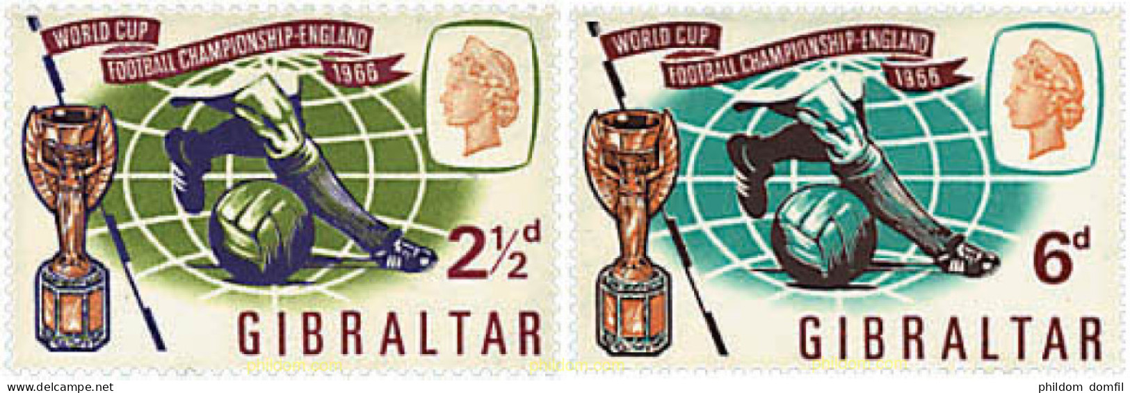 83334 MNH GIBRALTAR 1966 COPA DEL MUNDO DE FUTBOL. INGLATERRA-66 - Gibraltar