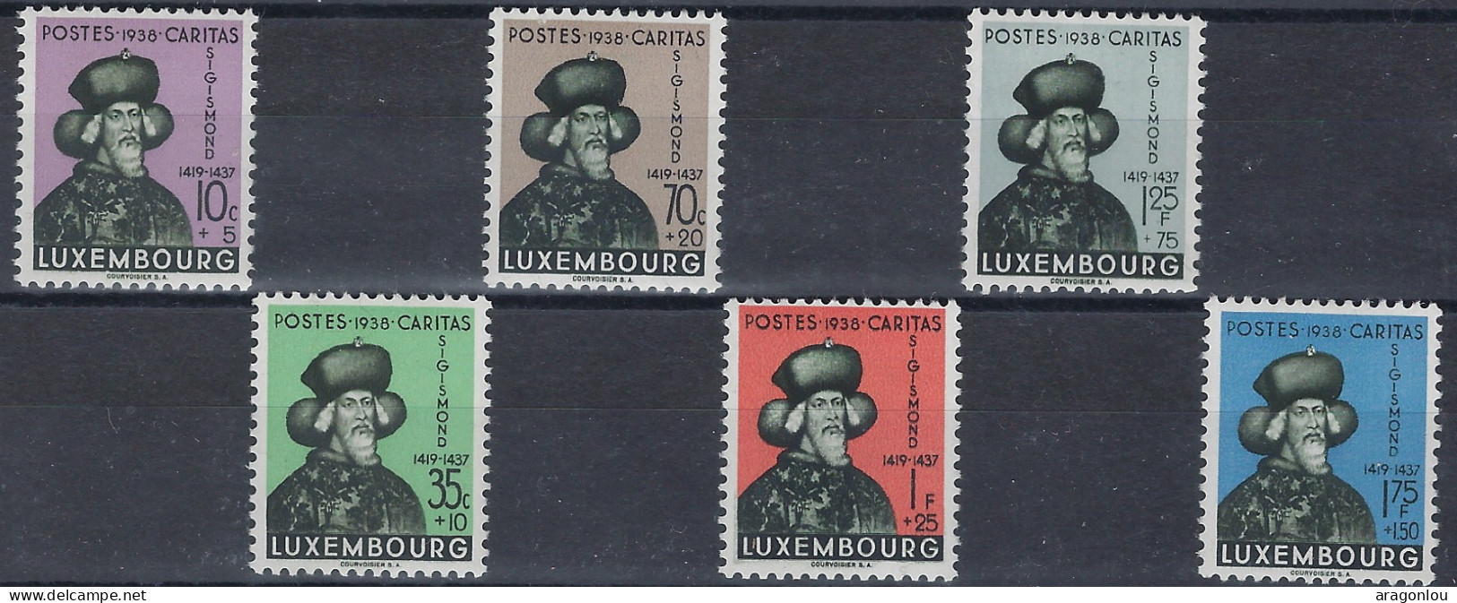 Luxembourg - Luxemburg - Timbres - Sigismund  1938  Série  * - Oblitérés