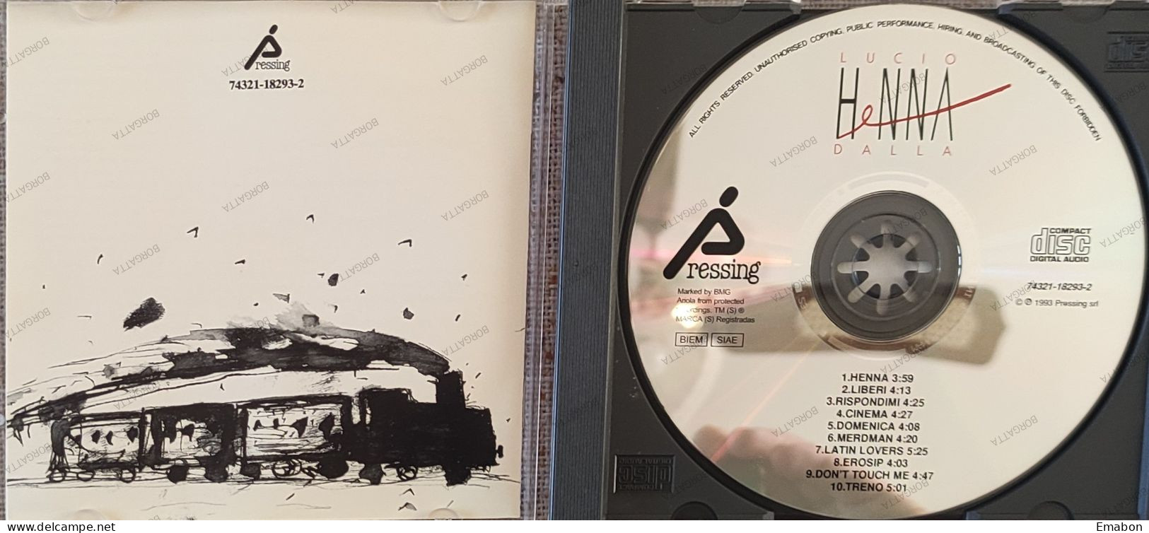 BORGATTA - ITALIANA - Cd  LUCIO DALLA - HENNA - BMG 1993 -  USATO In Buono Stato - Autres - Musique Italienne