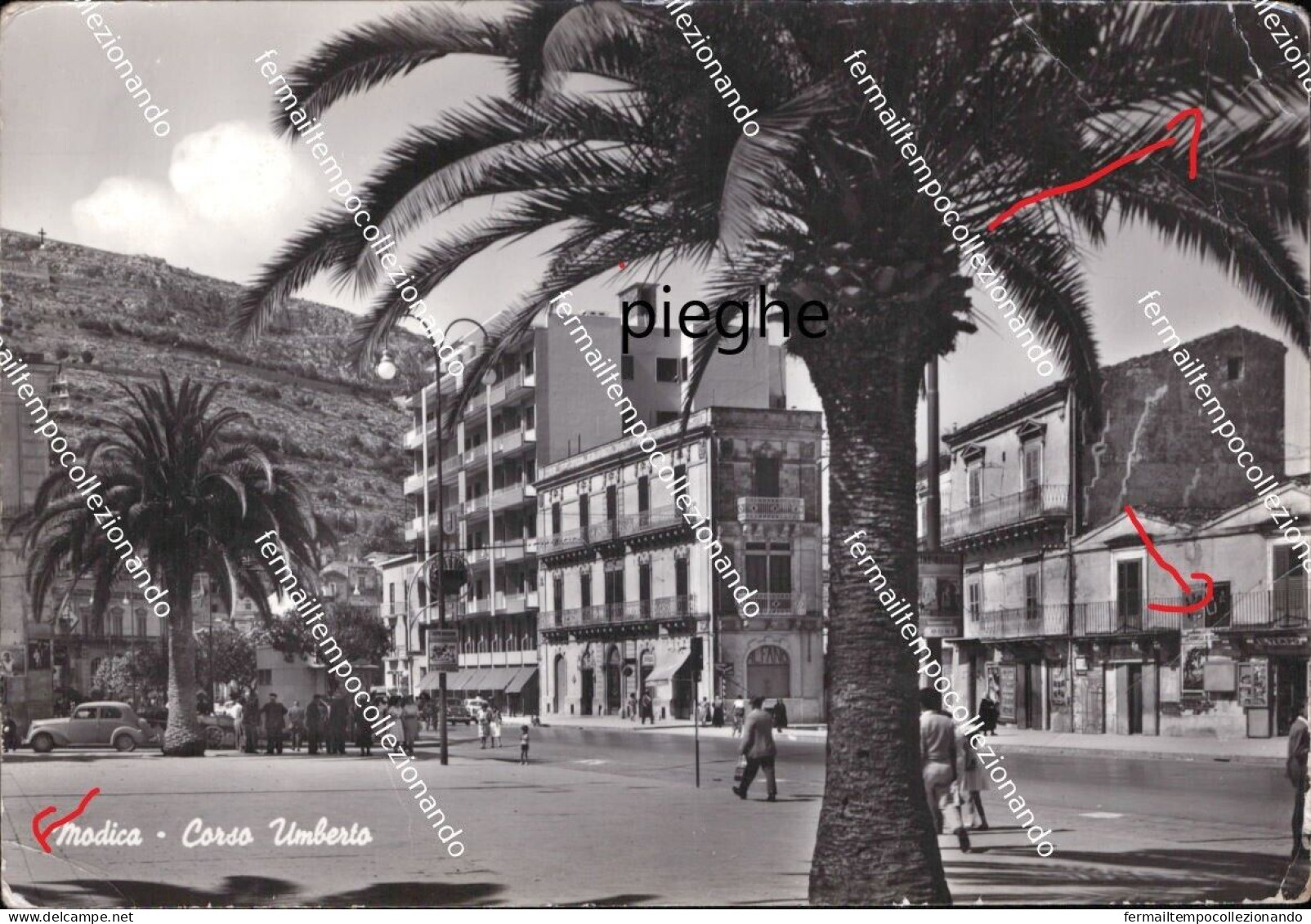 Ca726 Cartolina Modica Corso Umberto Provincia Di Ragusa Sicilia - Ragusa
