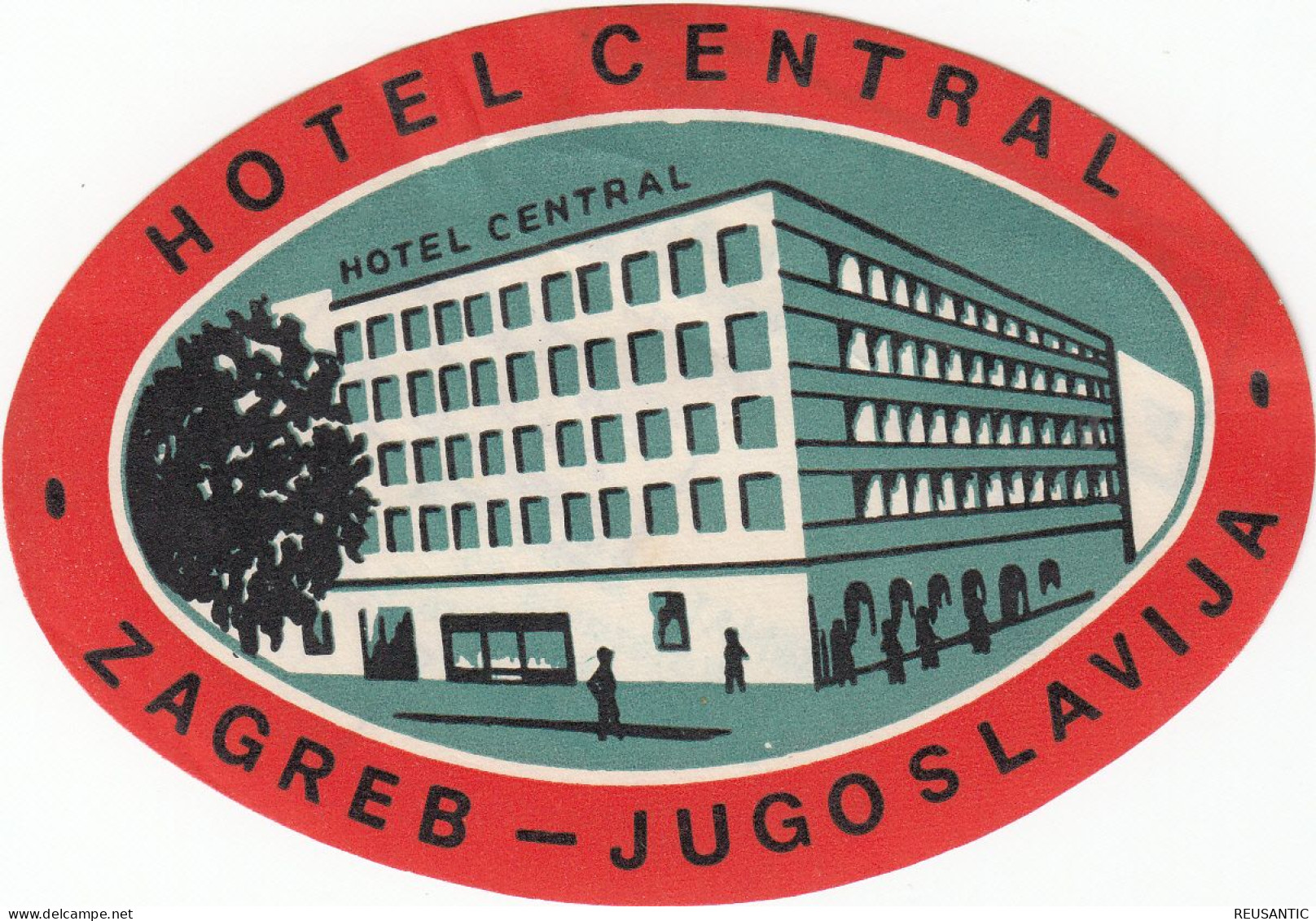 ETIQUETA - STICKER - LUGGAGE LABEL HOTEL JUGOSLAVIJA - CENTRAL ZAGREB - Etiquettes D'hotels