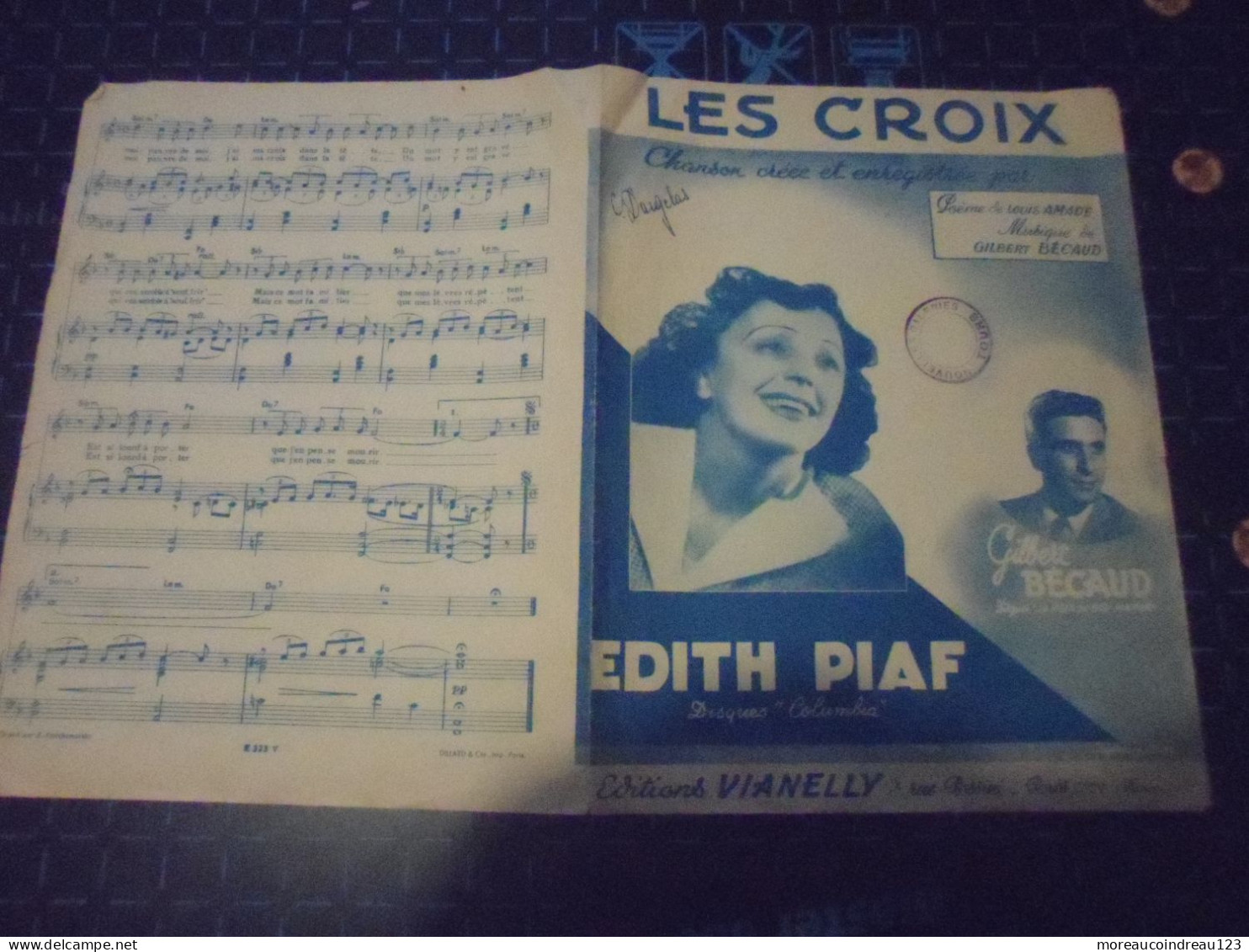 Partitions " Les Croix "  Paroles Et Musique - Other & Unclassified