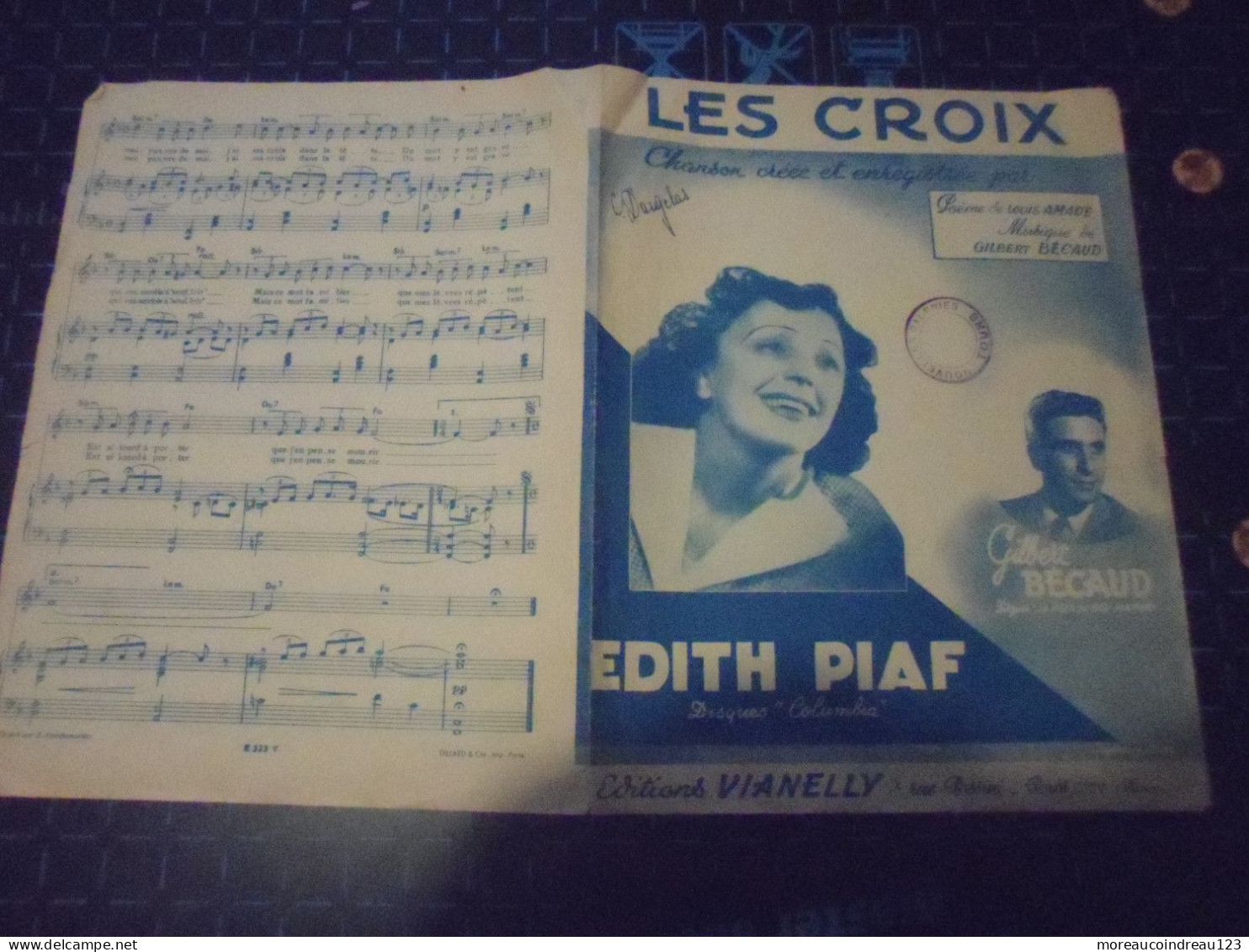 Partitions " Les Croix "  Paroles Et Musique - Autres & Non Classés