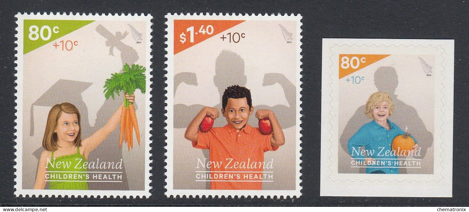 New Zealand 2014 - Children's Health - Set+m/s - MNH ** - Unused Stamps