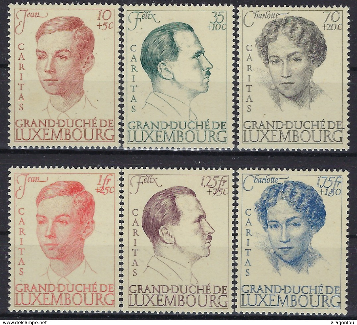 Luxembourg - Luxemburg - Timbres - Caritas  1939  Série  * - Gebraucht