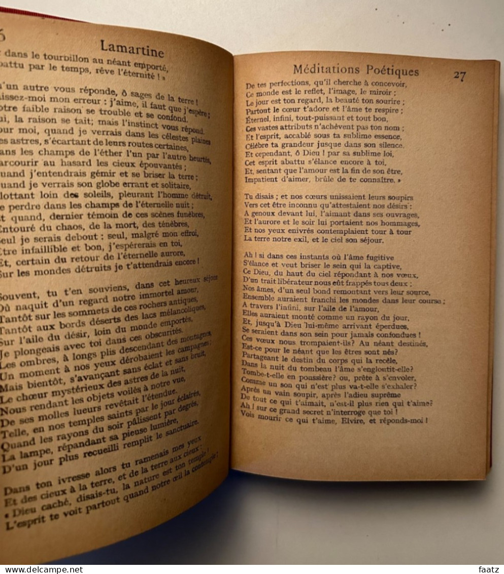 Oeuvres choisies de Lamartine (Hachette - Non daté, estimation 1930-40)