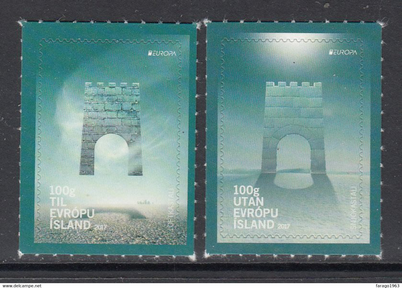 2017 Iceland Bridges Europa Complete Set Of 2 MNH @ BELOW FACE VALUE - Nuovi