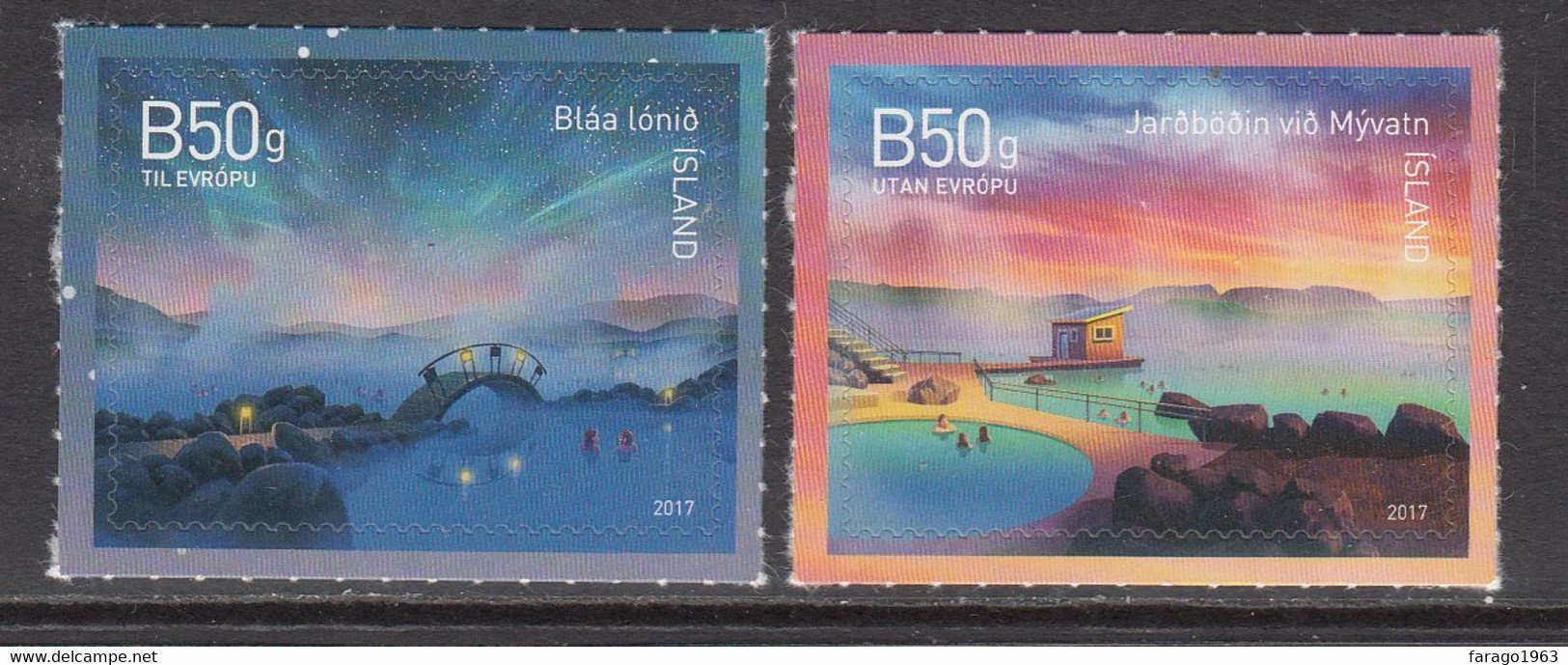 2017 Iceland Sustainable Tourism Complete Set Of 2 MNH @ BELOW FACE VALUE - Nuevos