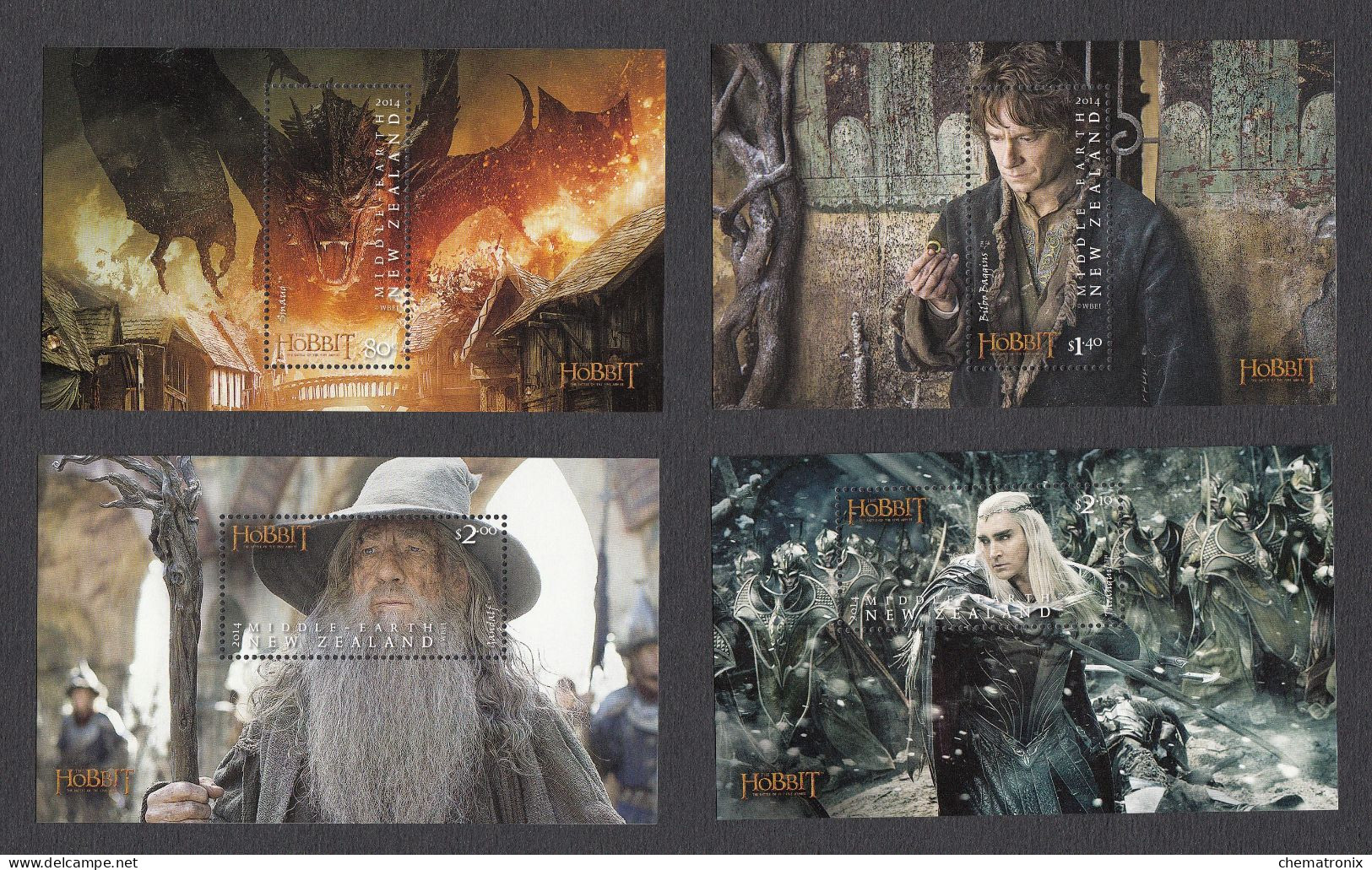 New Zealand 2014 - The Hobbit. The Battle Of The Five Armies - Set+m/s - MNH ** - Unused Stamps