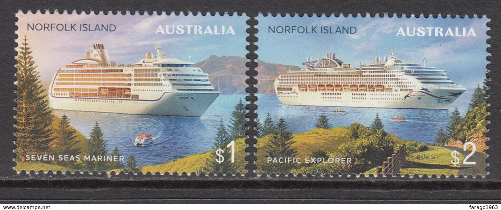 2018 Norfolk Island Cruise Ships Complete Set Of 2 MNH - Norfolk Island